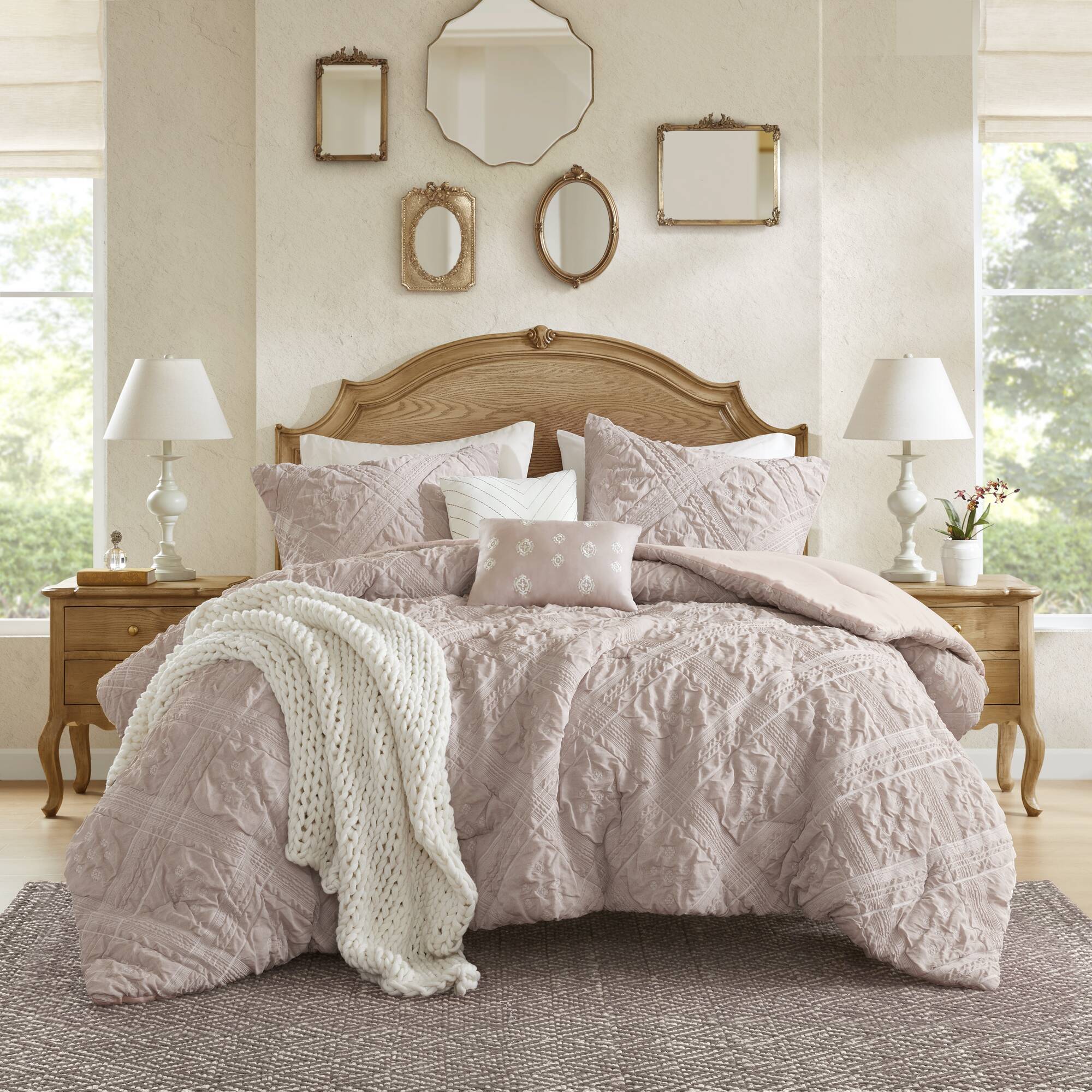 5 Piece Sculpted Jacquard Comforter Set - Image 10