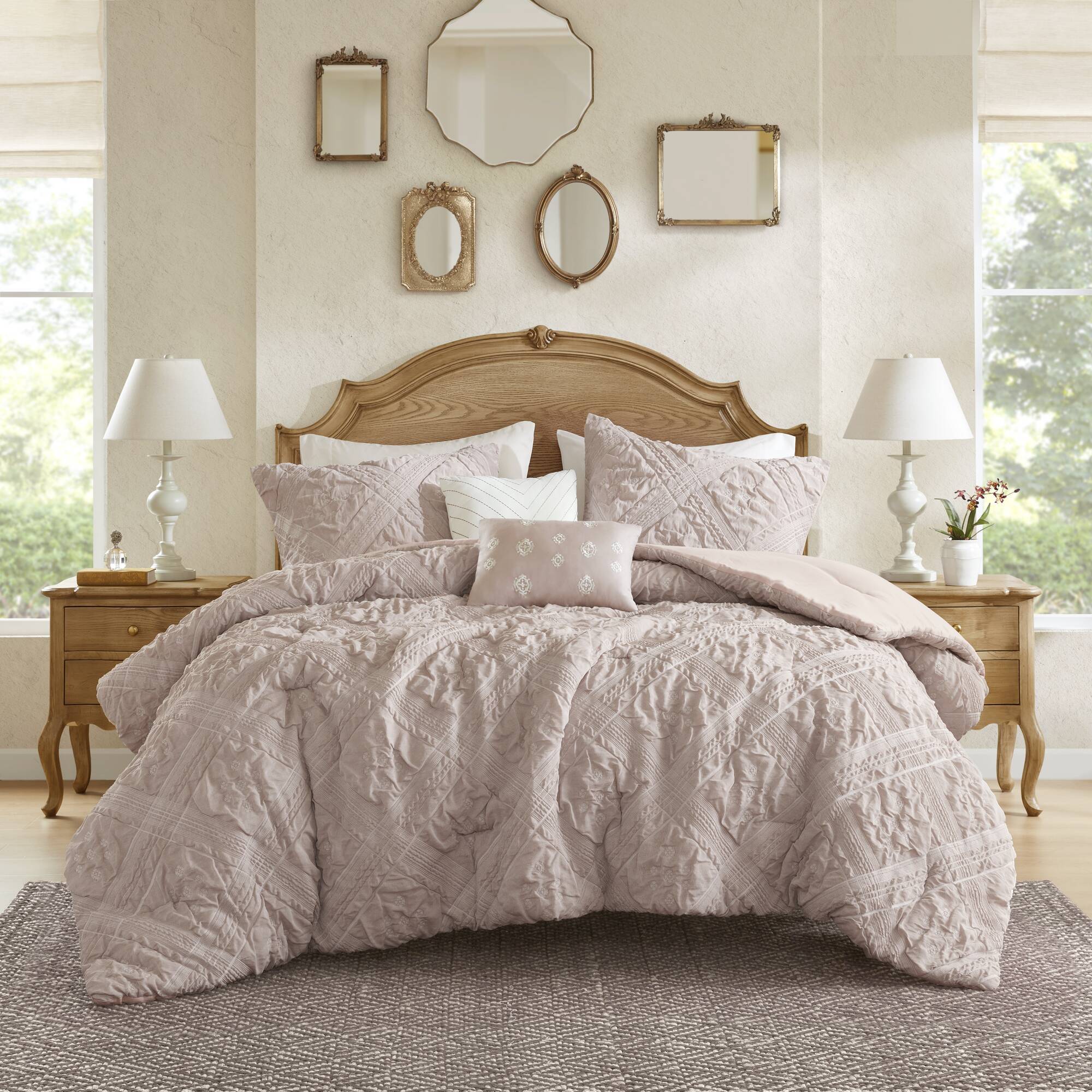 5 Piece Sculpted Jacquard Comforter Set - Image 12