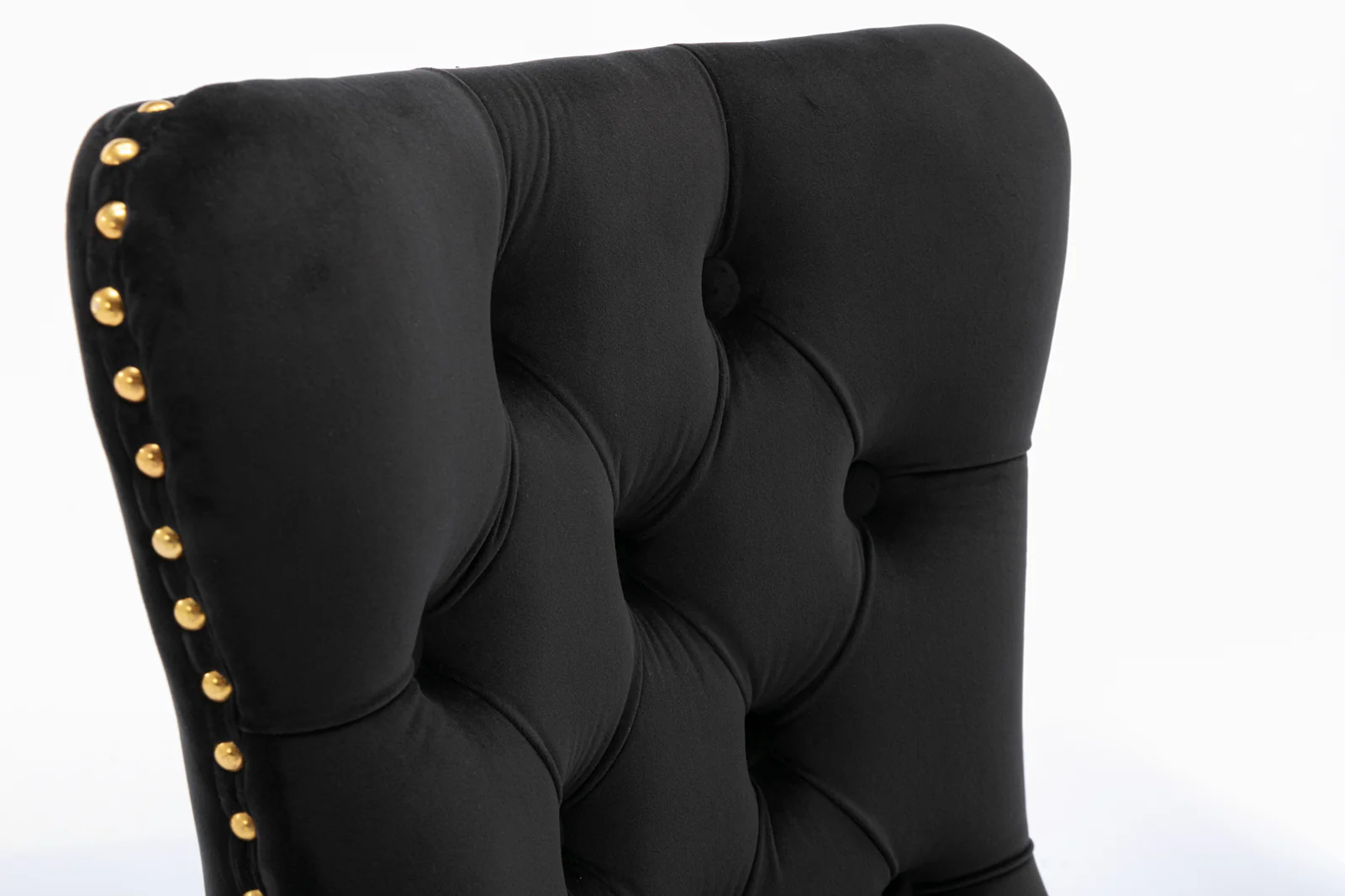 Nikki Tufted Velvet Upholstered Dining Chair with Golden Stainless Steel Plating Legs, Set of 2 - Image 7