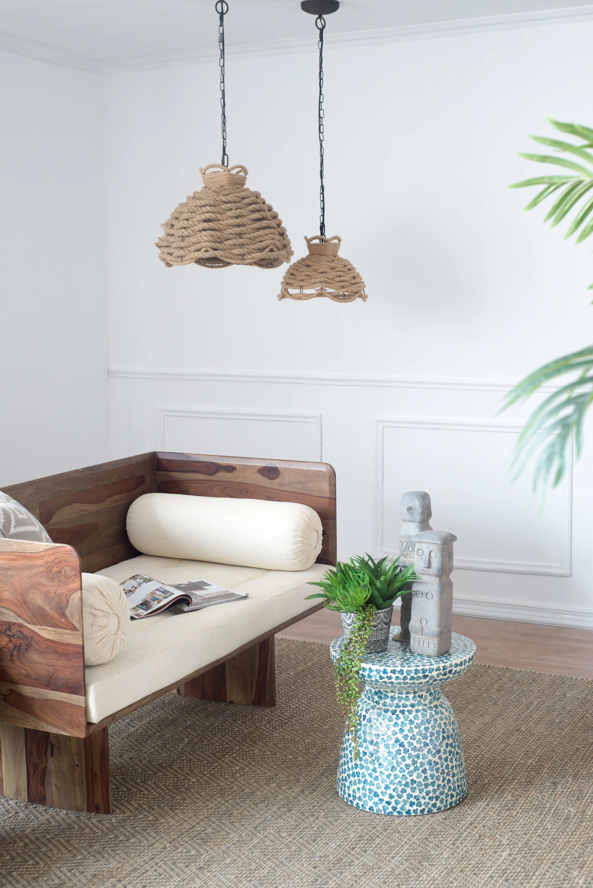 Rope Woven Chandeliers, Set of 2 - Image 3