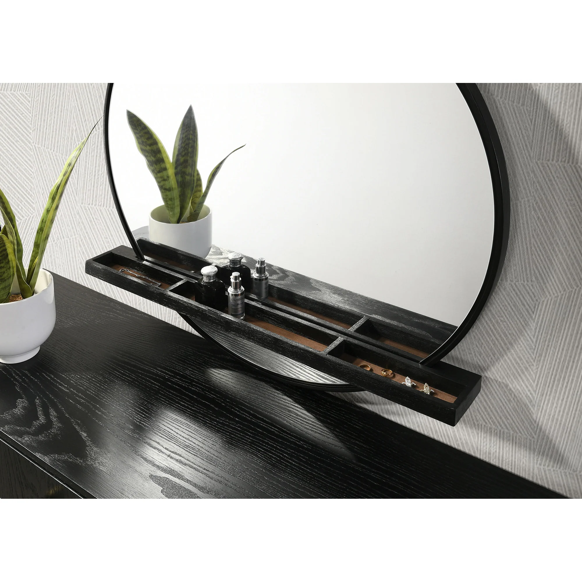 Anser Black and Natural 4-piece Bedroom Set - Image 12