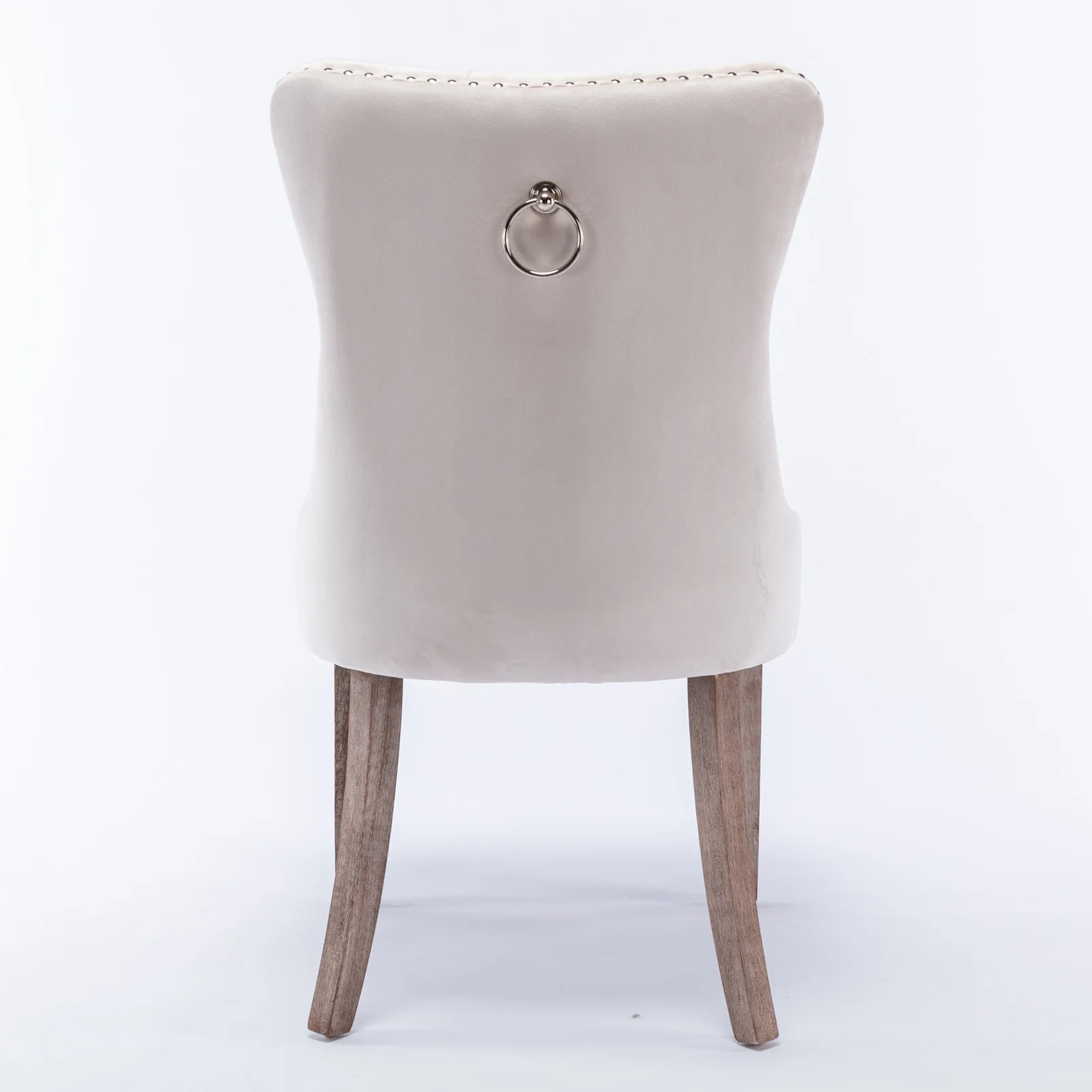 Rosewick Modern Tufted Velvet Nailhead Trim Solid Wood Upholstered Dining Chair with Wood Legs, Set of 2 - Image 50
