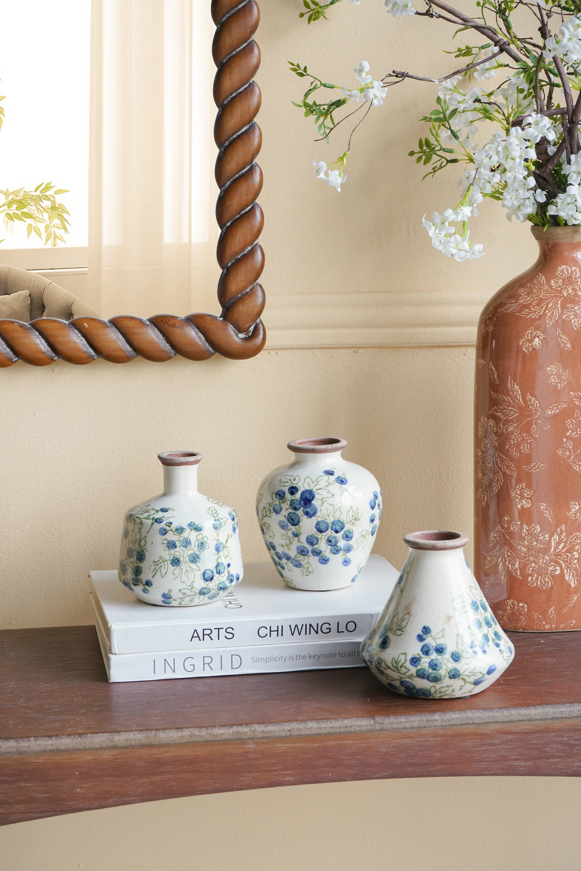 Blueberry Ceramic Mini Vases, Set of 3 - Image 6