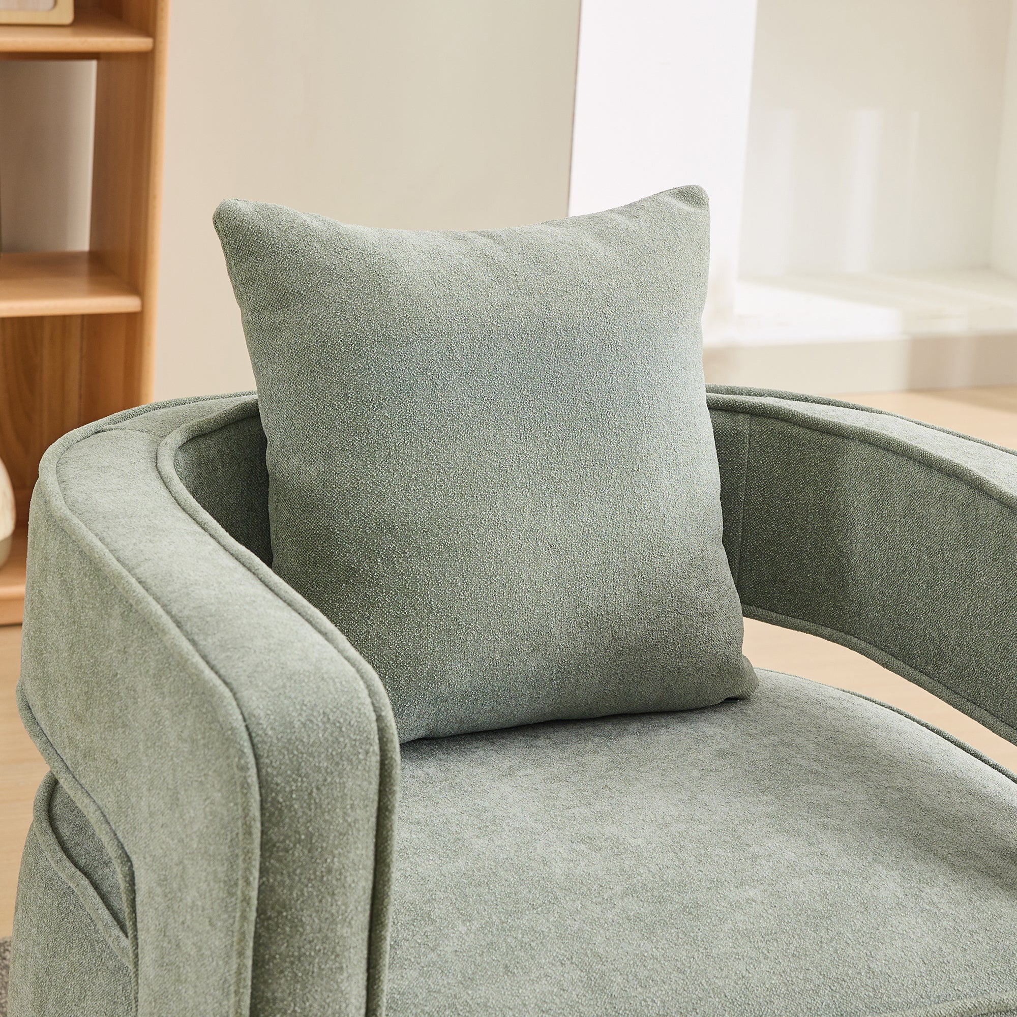 Fernleigh Swivel Accent Open Back Barrel Chair With Weathered Base - Image 36