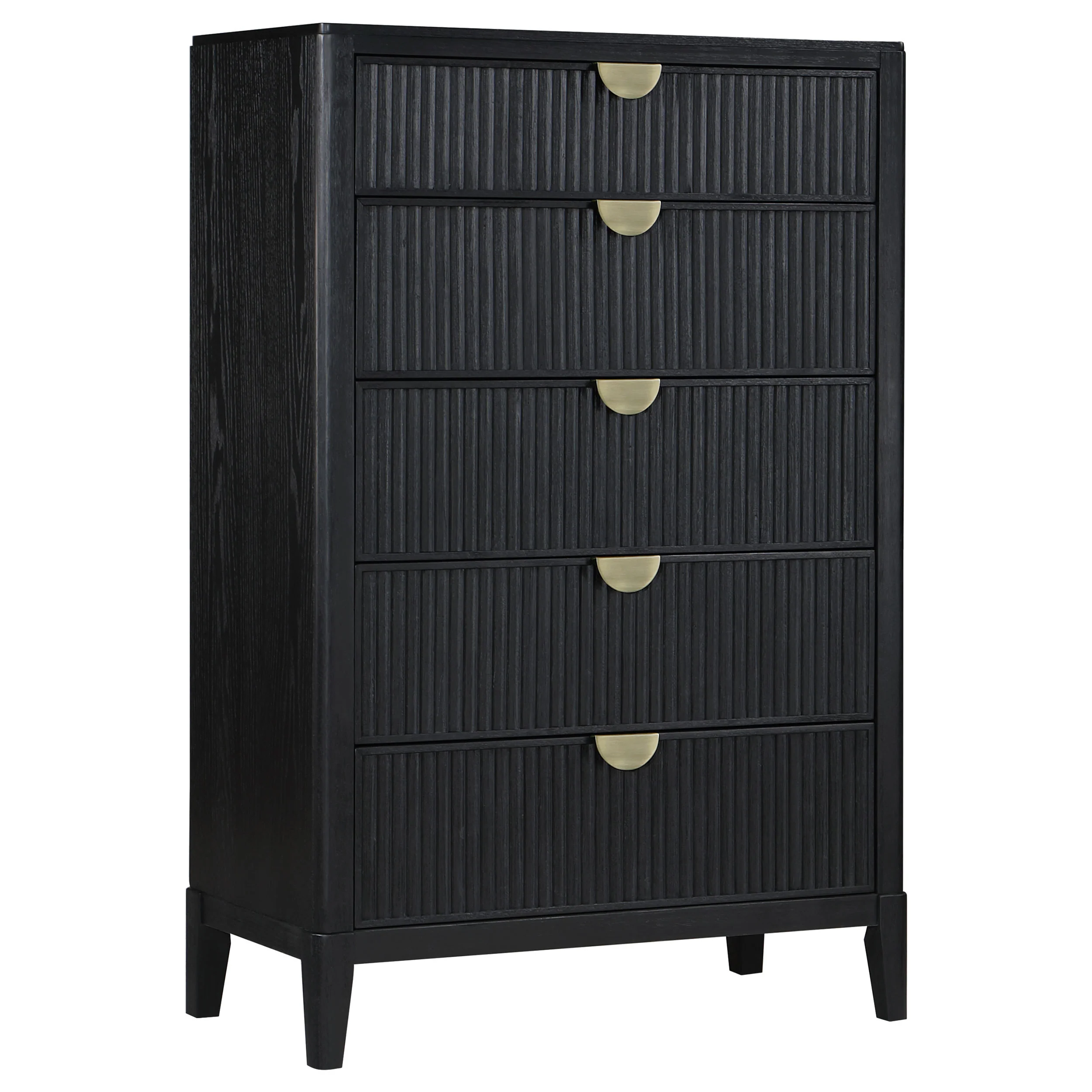 Mason Black 5-Drawer Chest - Image 3