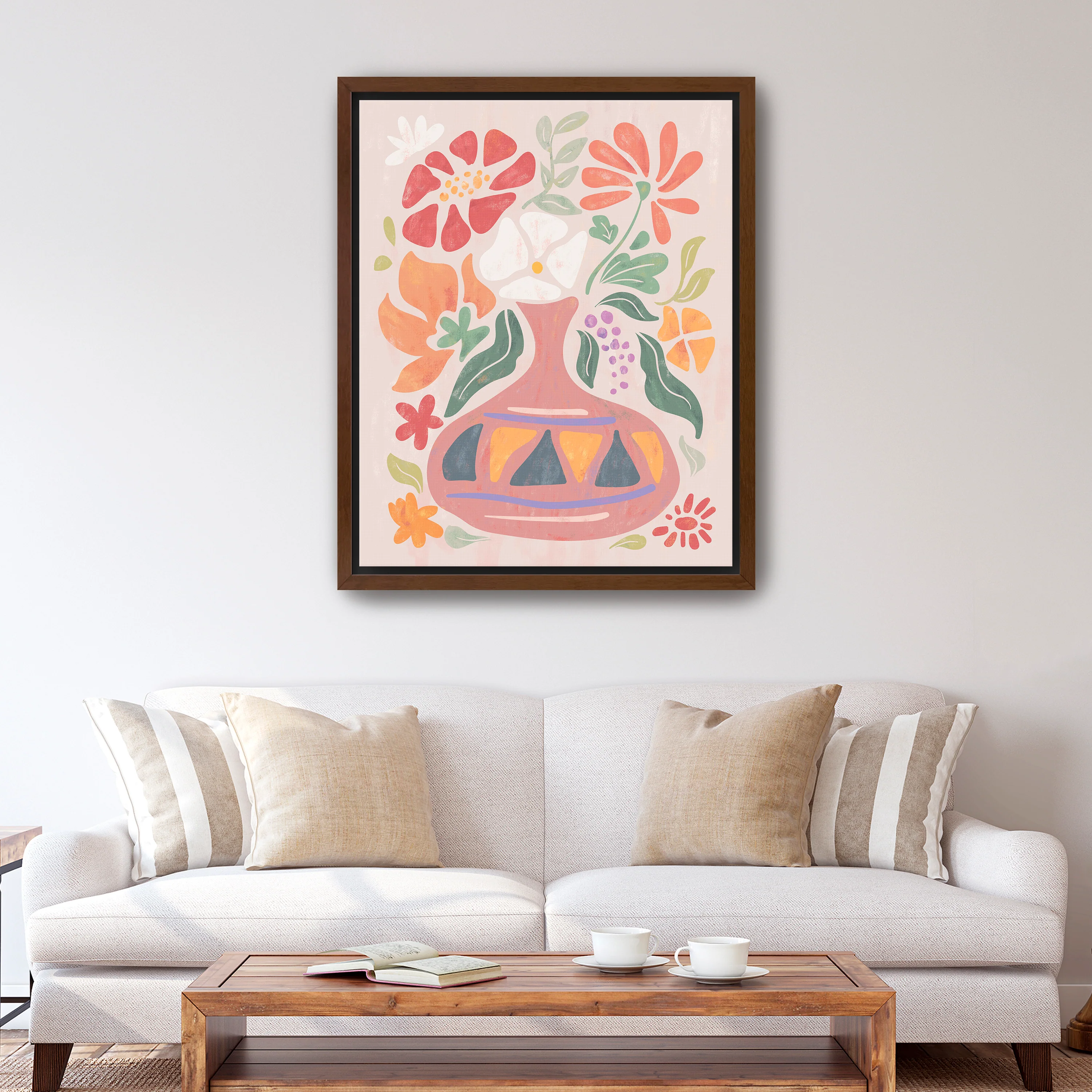 Abstract Floral Vase Canvas Giclee Wall Art - Image 11