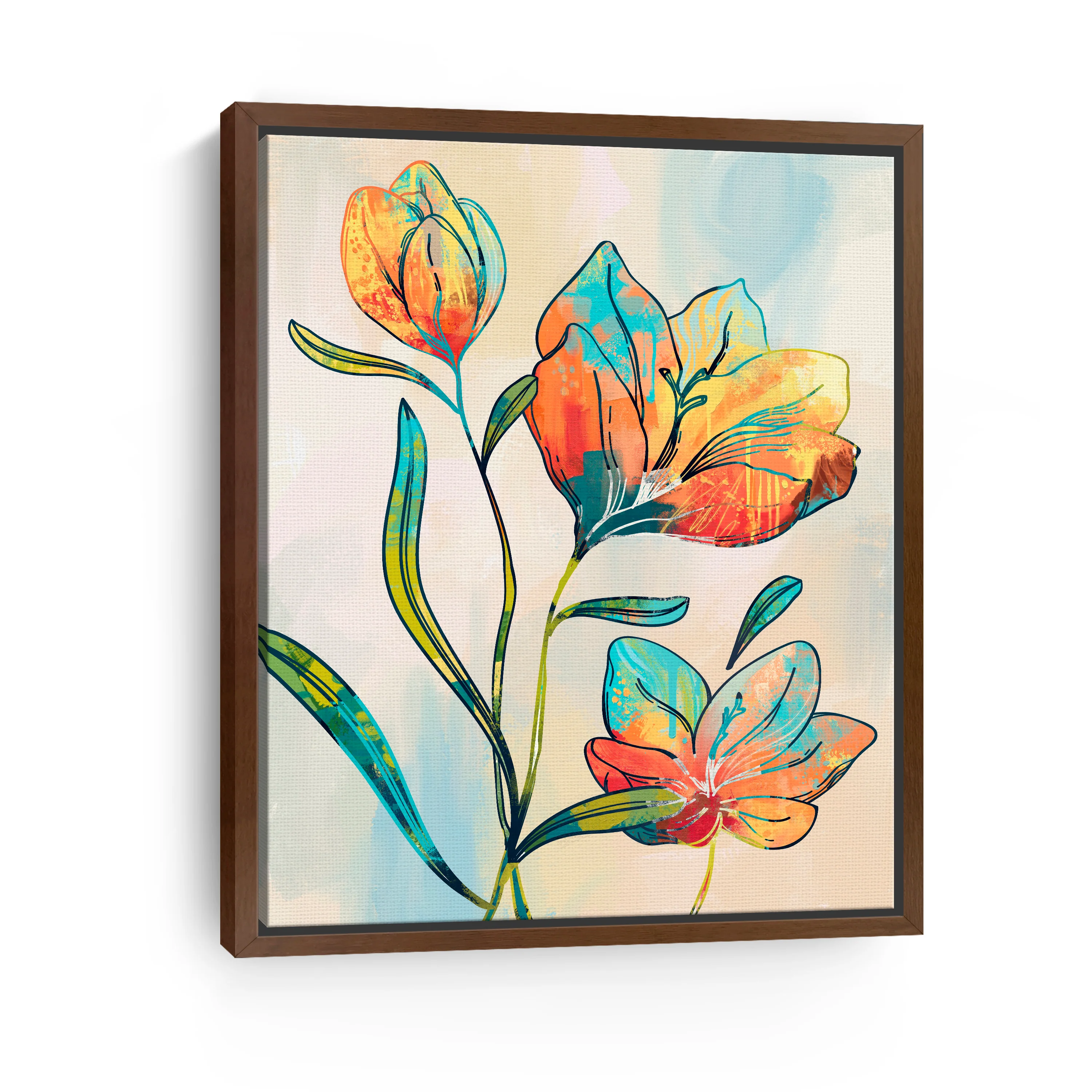 Abstract Graffiti Flowers Canvas Giclee Wall Art - Image 12