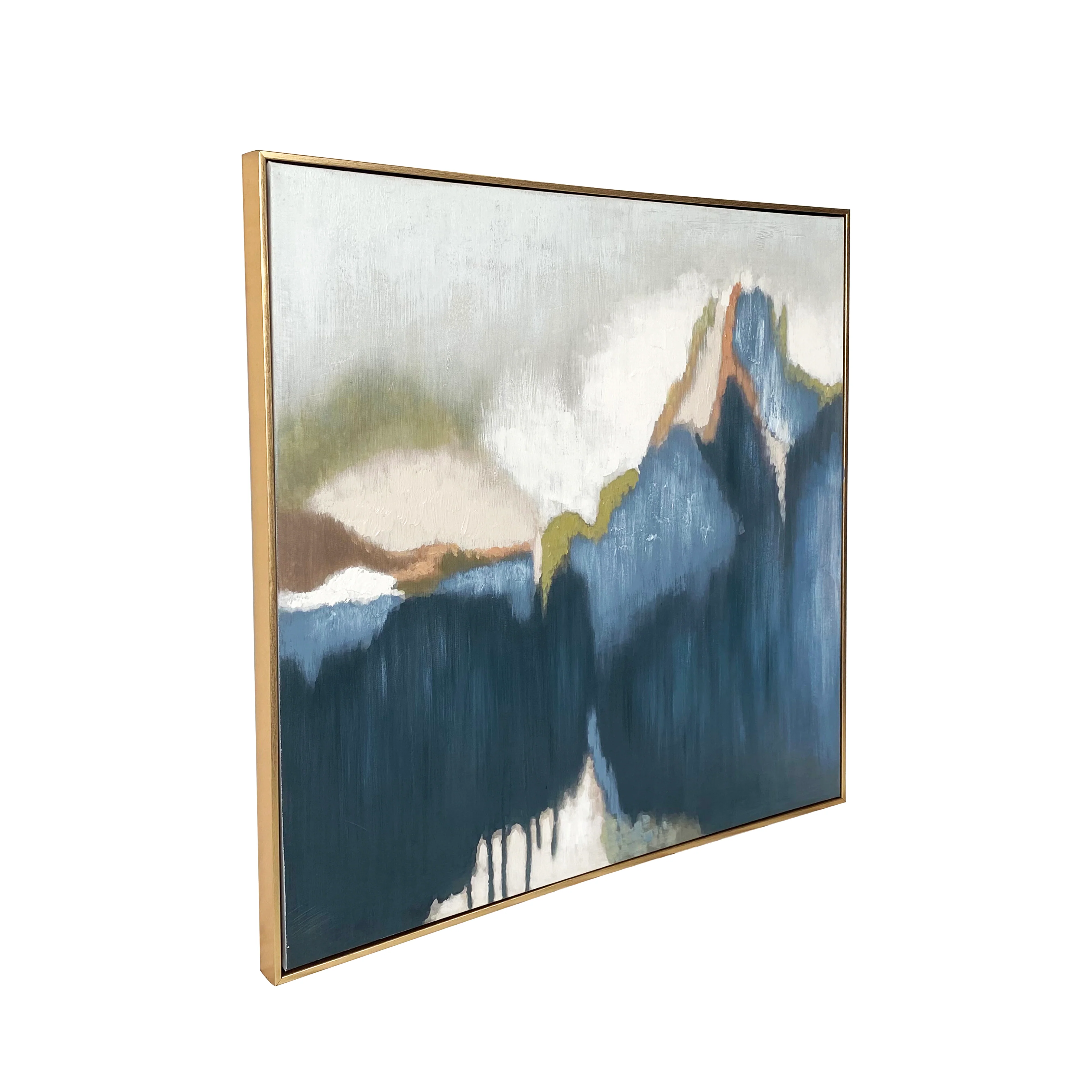 Abstract Vision Hand Painted Floating Framed Canvas Wall Art Print, 30"x30" - Image 3