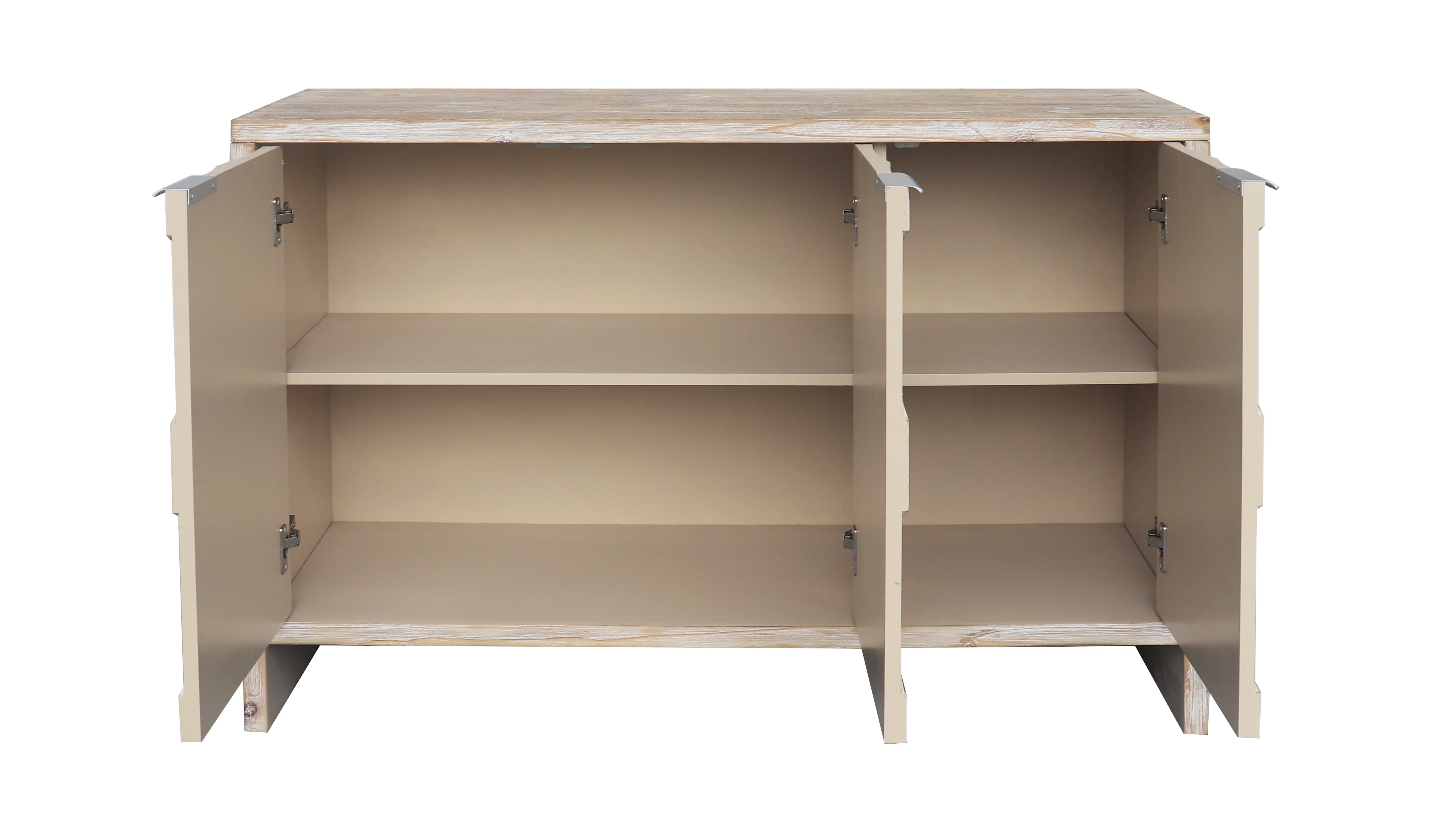 Farmhouse Style 3 Door Wooden Sideboard - Image 11