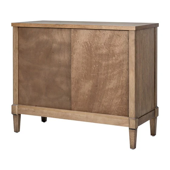 Accent Cabinet with 2 Cane Doors and Metal Pull Handles - Image 6