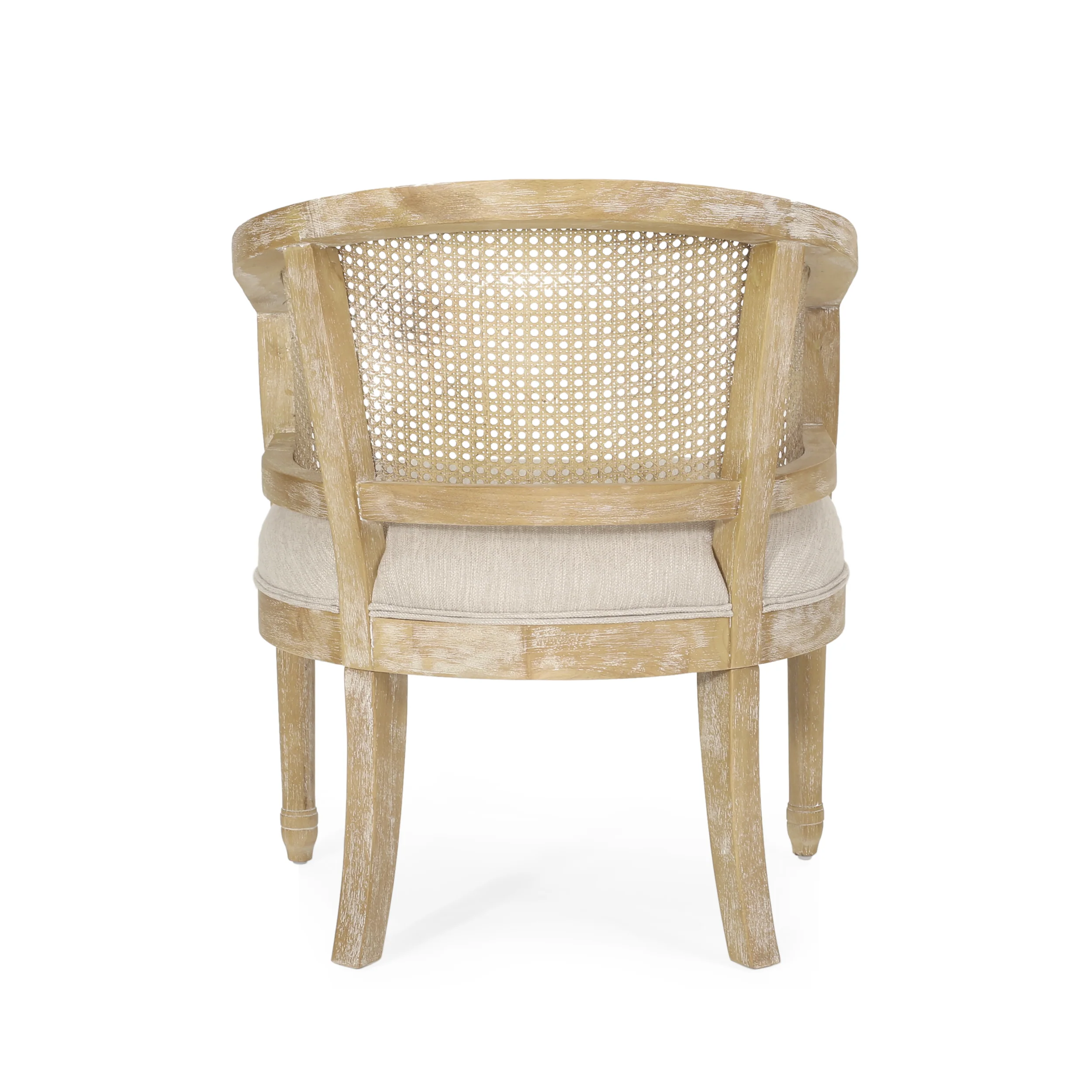 Accent Chair Rubber Wood Beige Natural - Image 8