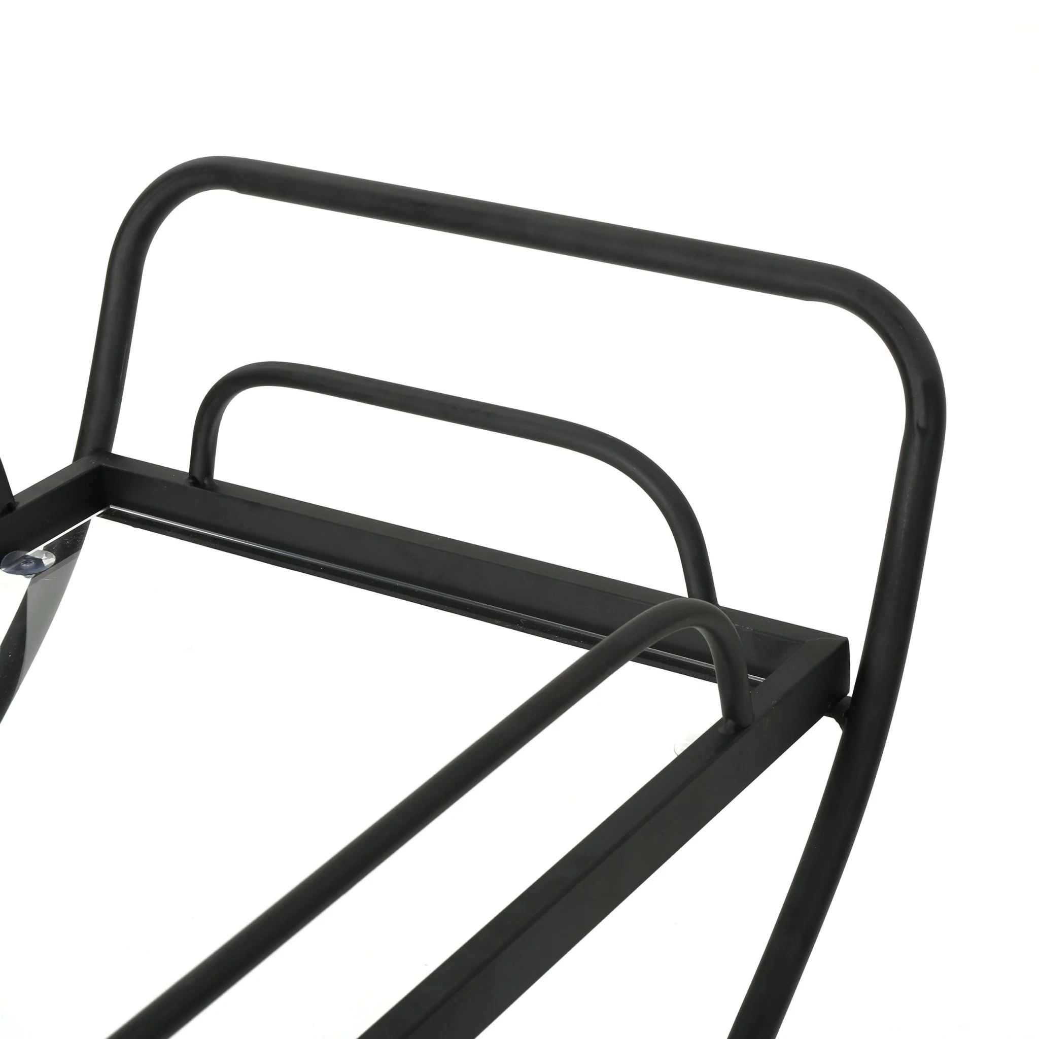 Allegro Outdoor Bar Cart with 2 Tempered Glass Shelves and Metal Frame - Image 15