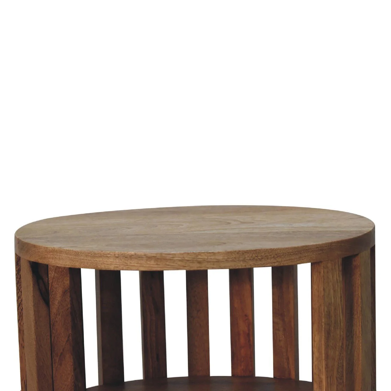 Alliance Double Shelf Bedside with Vertical Slats Design - Image 5