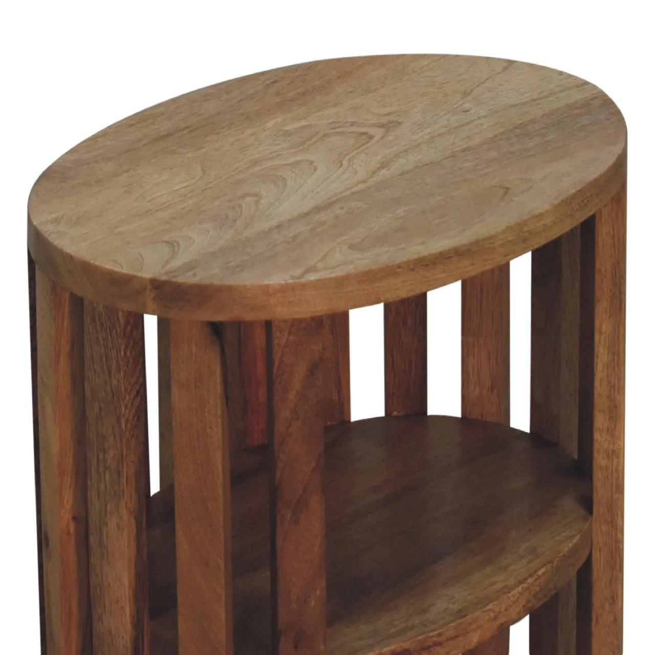 Alliance Double Shelf Bedside with Vertical Slats Design - Image 6