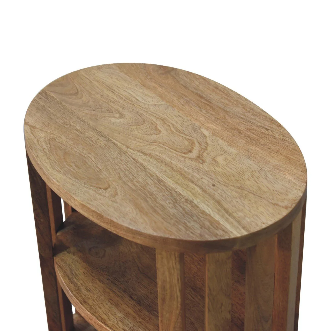 Alliance Double Shelf Bedside with Vertical Slats Design - Image 7