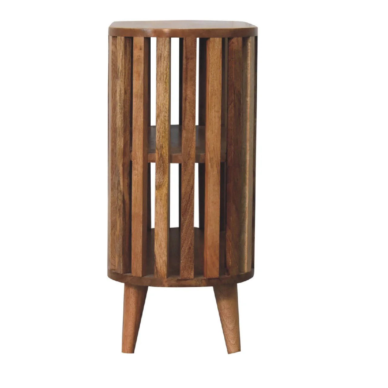 Alliance Wood Cabinet with 2 Shelves and Vertical Slats Design - Image 4
