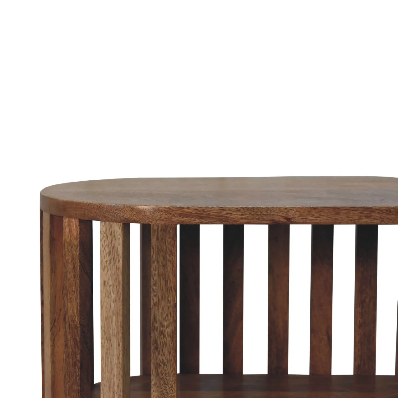 Alliance Wood Cabinet with 2 Shelves and Vertical Slats Design - Image 5