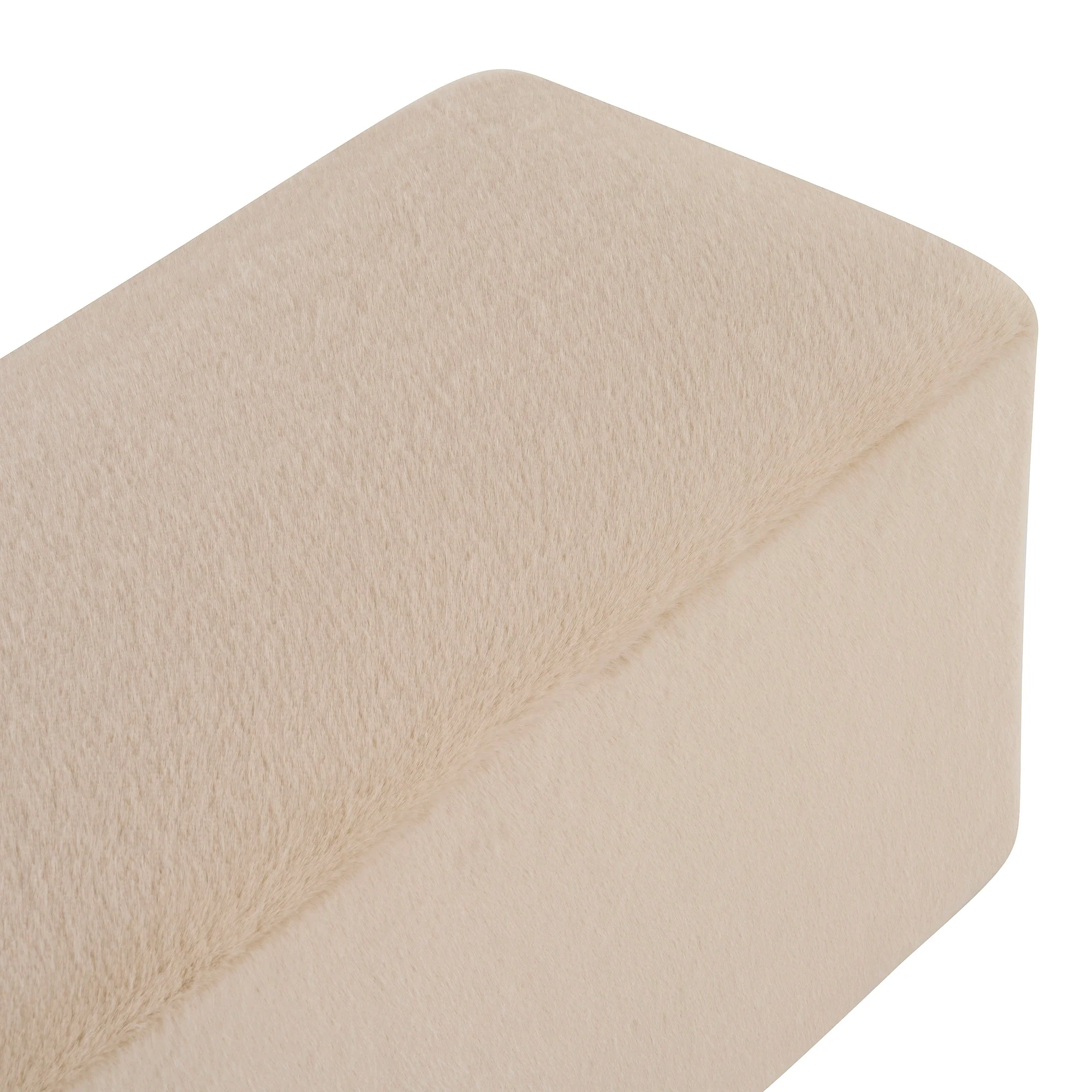 Almond Long Plush Ottoman - Image 9