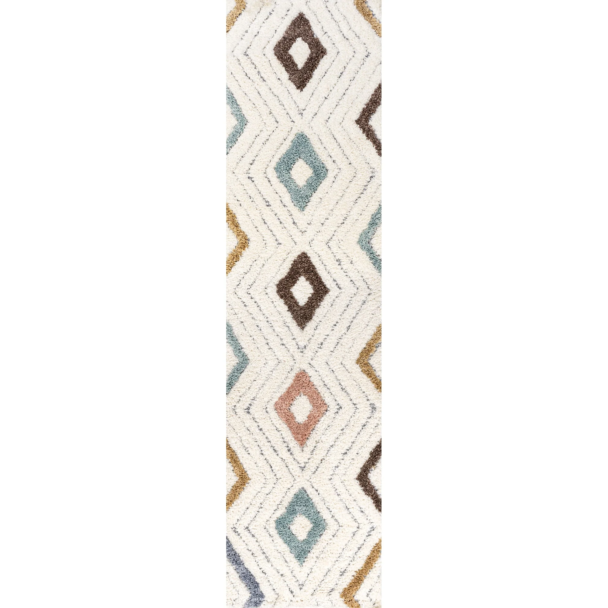 Amira Diamond Tribal High-Low Area Rug - Image 5