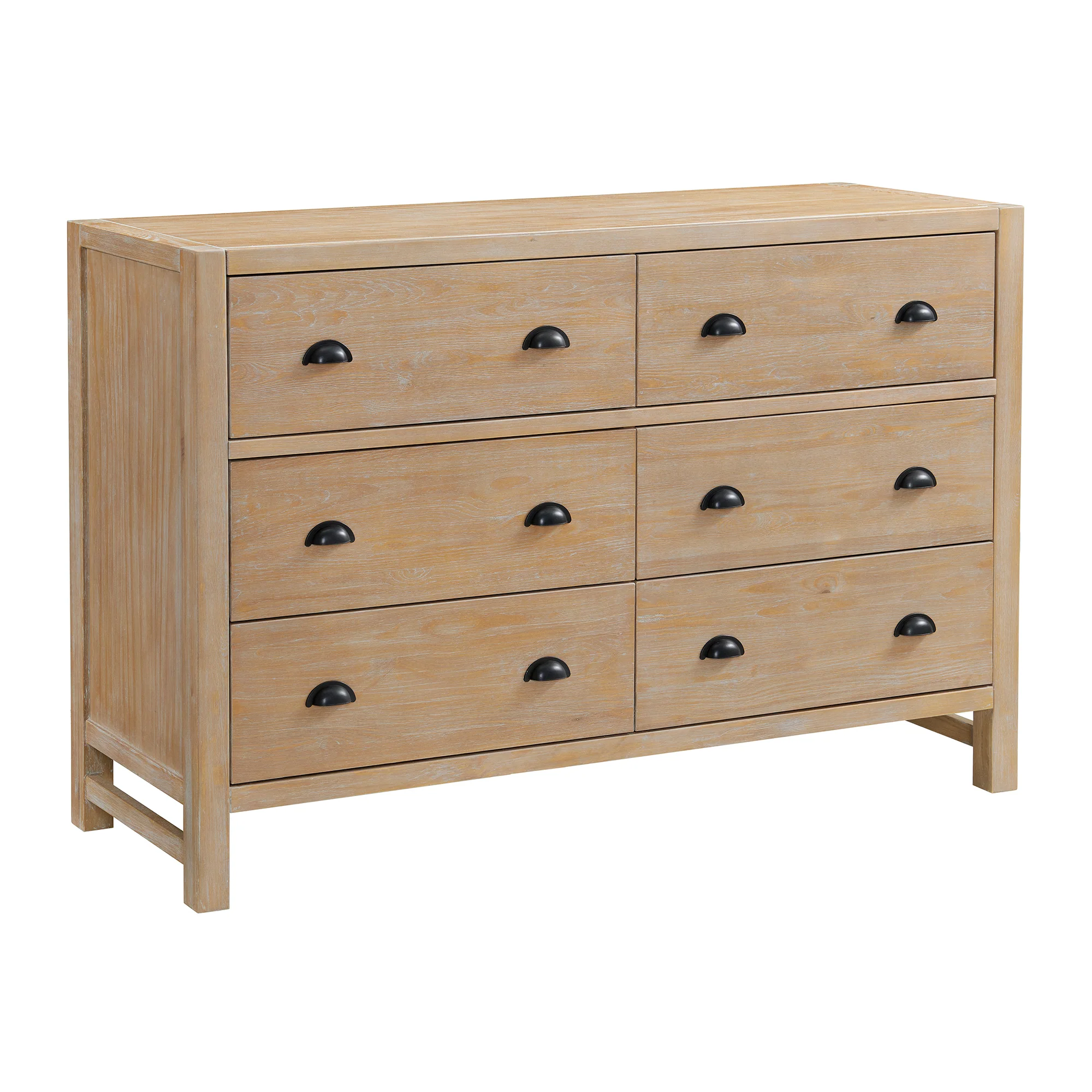 Arden 4-Piece Wood Bedroom Set with Bed, 2-Drawer Nightstand with open shelf, 5-Drawer Chest, 6-Drawer Dresser - Image 13