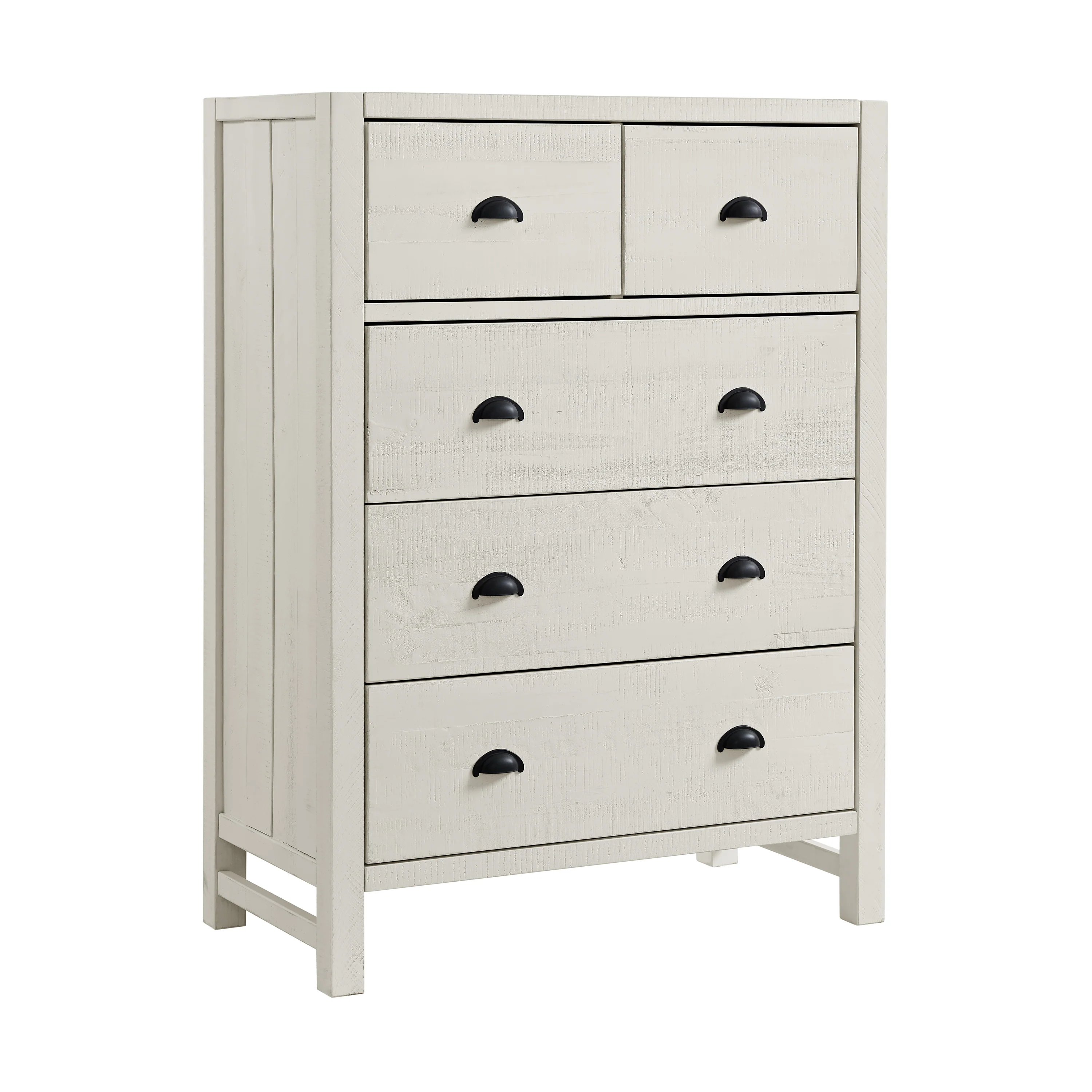 Arden 4-Piece Wood Bedroom Set with Bed, 2-Drawer Nightstand with open shelf, 5-Drawer Chest, 6-Drawer Dresser - Image 29
