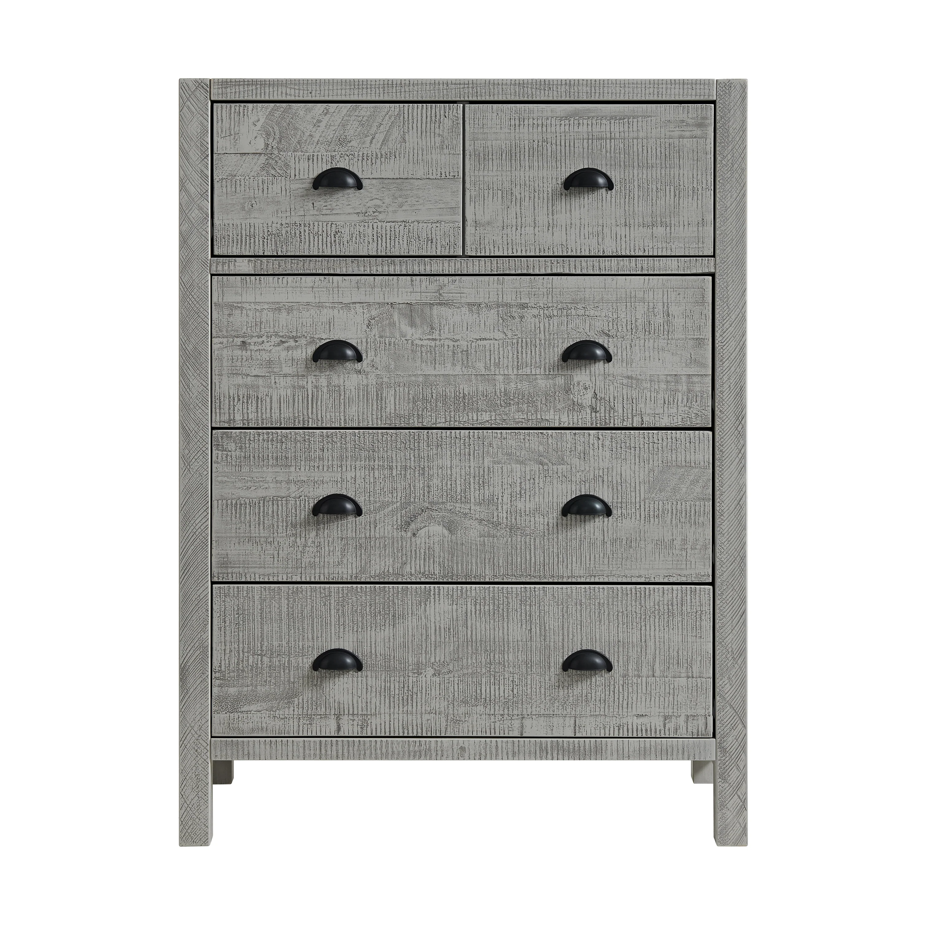 Arden 5-Piece Wood Bedroom Set with Bed, Two 2-Drawer Nightstand, 5-Drawer Chest, 6-Drawer Dresser - Image 22