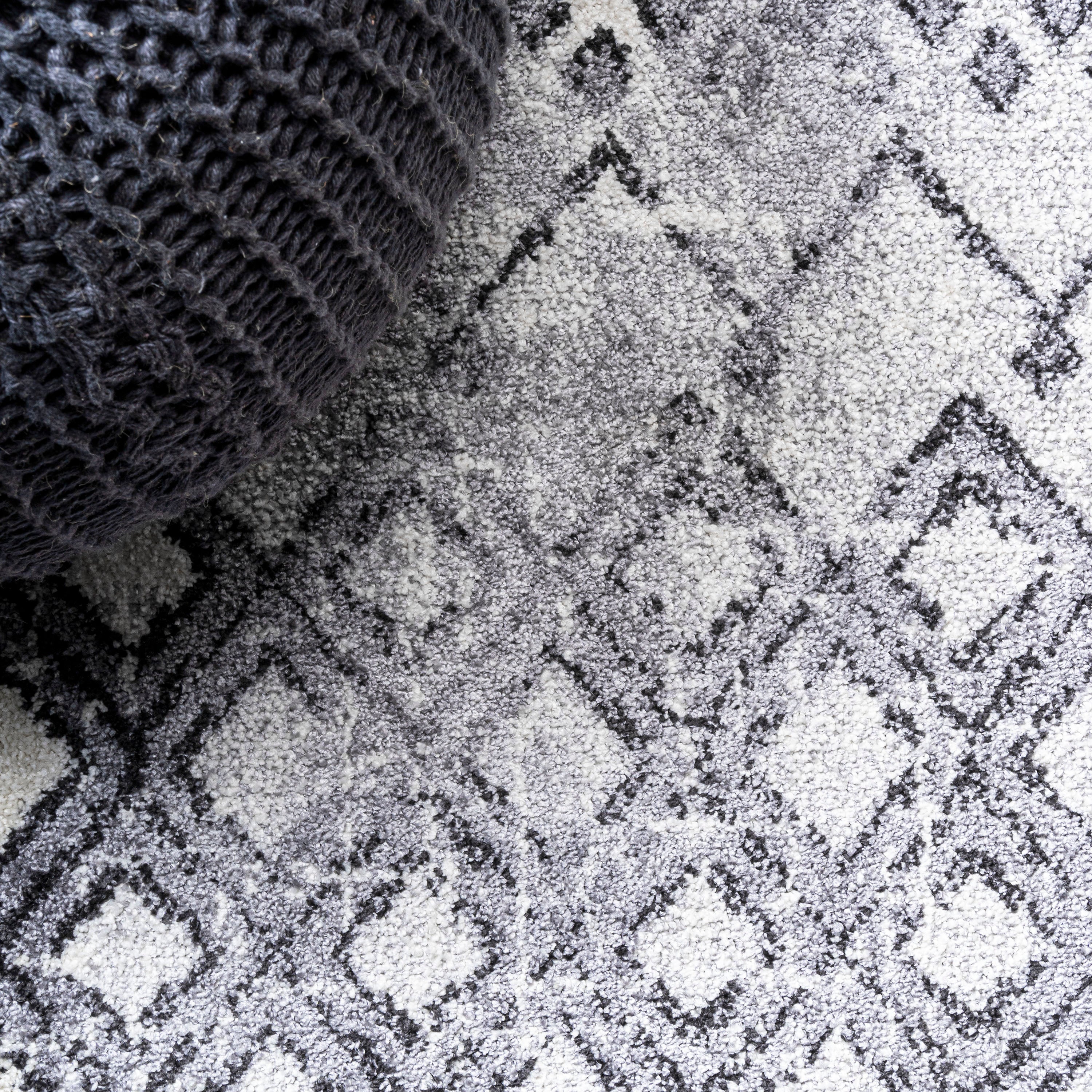 Azmar Moroccan Geometric Distressed Area Rug - Image 8