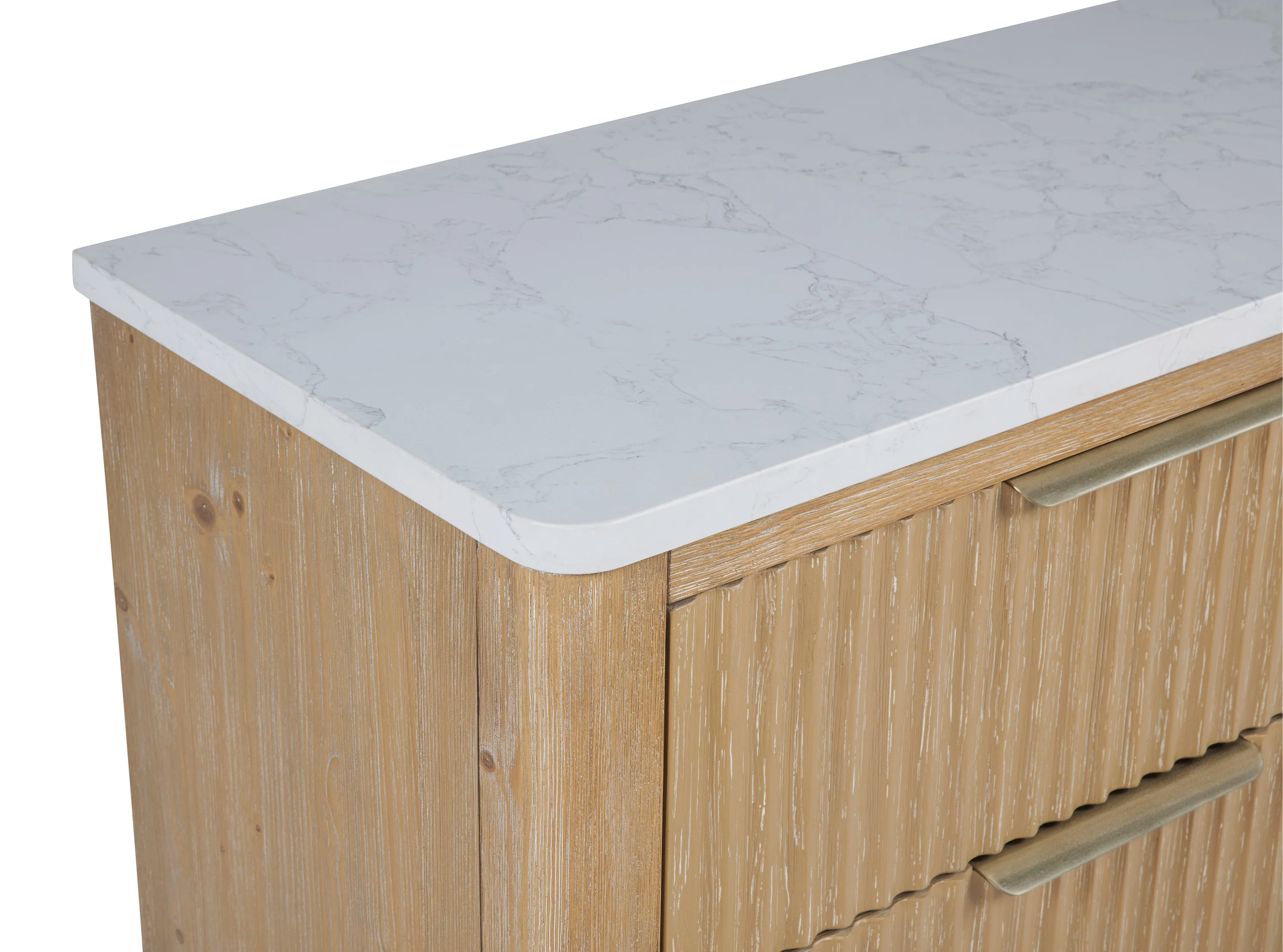 Modern Aesthetic 6-Drawers Dresser with Stone Top - Image 4