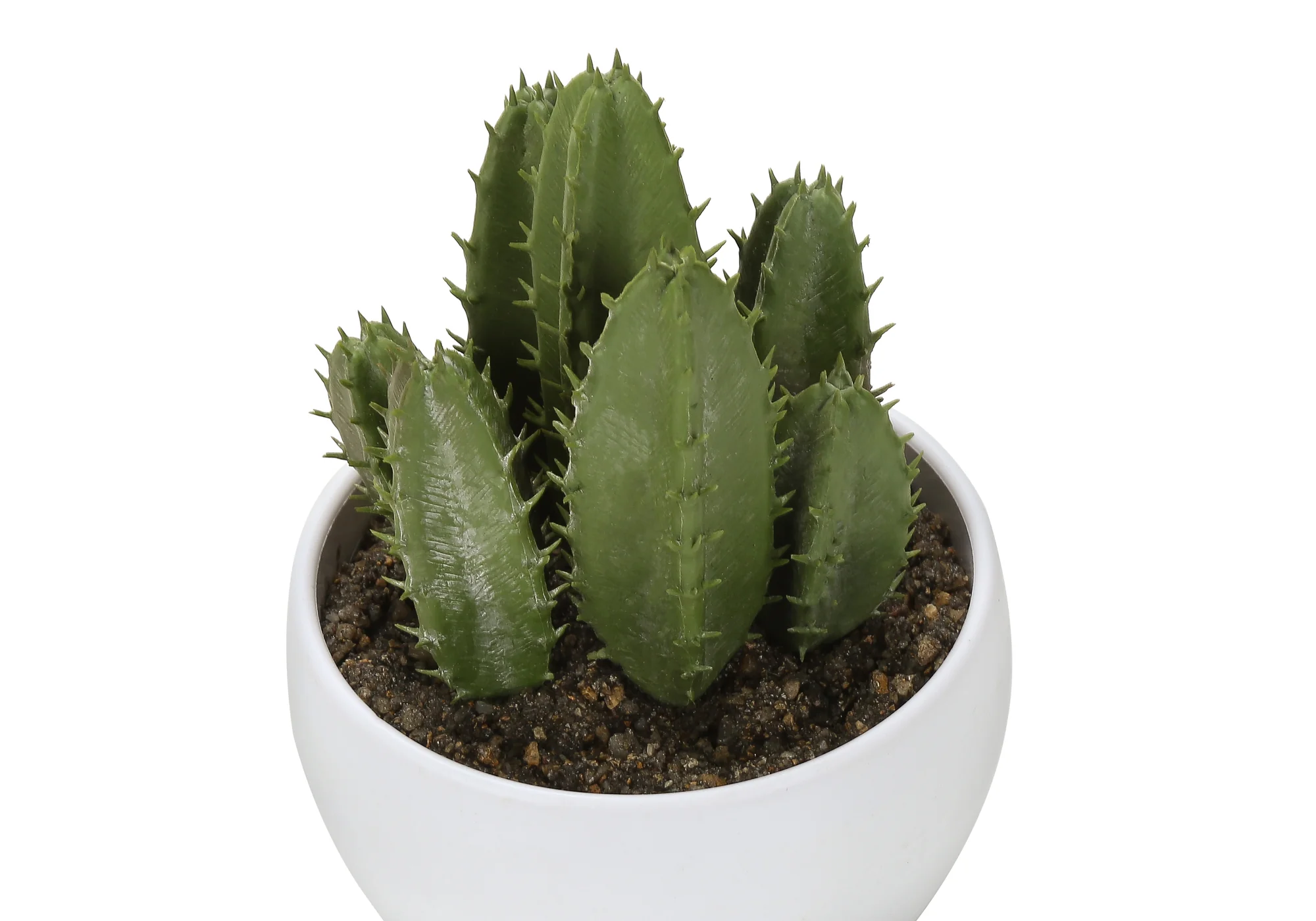 6" Faux Succulents with White Pot, Set Of 3 - Image 6