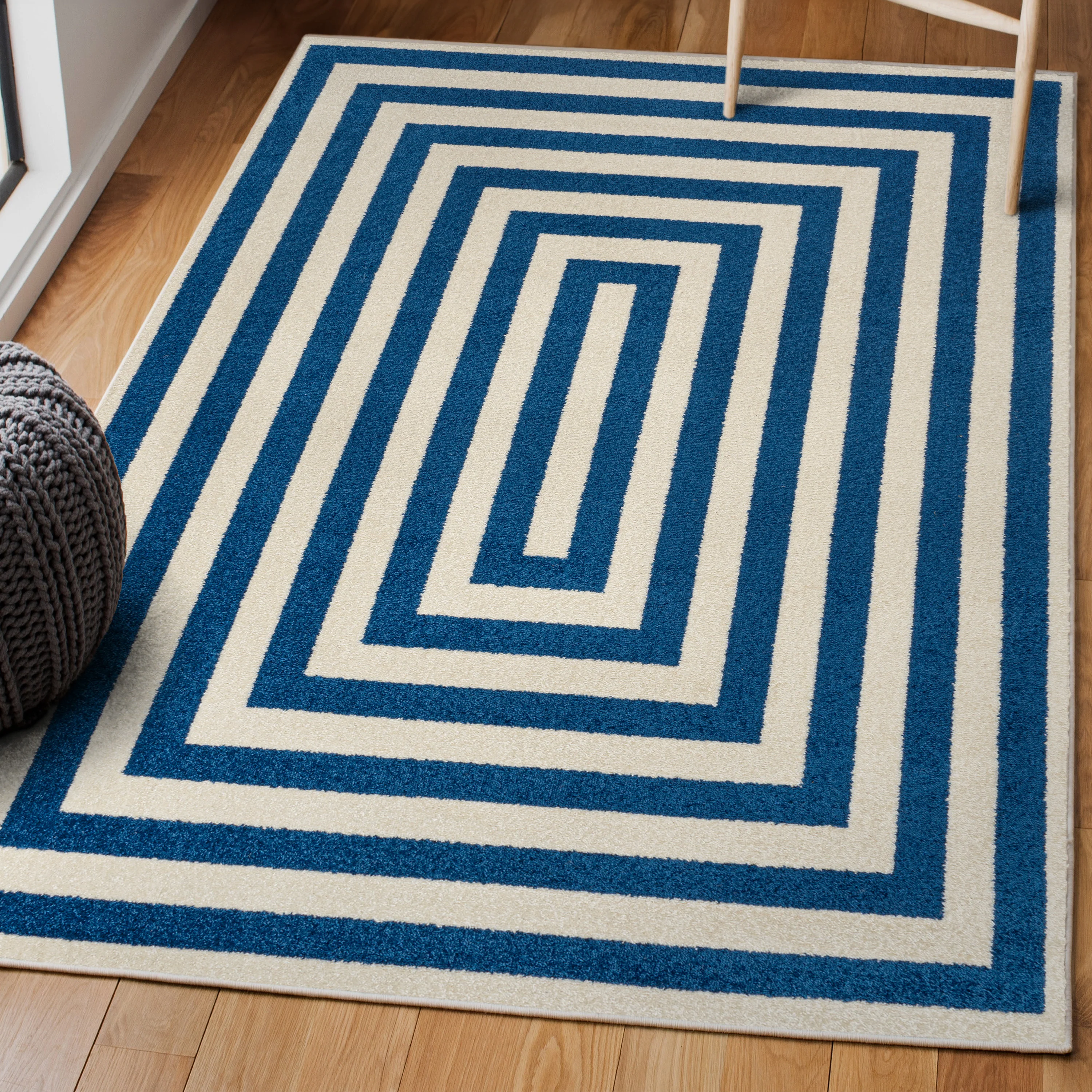 Bandol Modern Classic Mitre Stripe Area Rug - Image 20