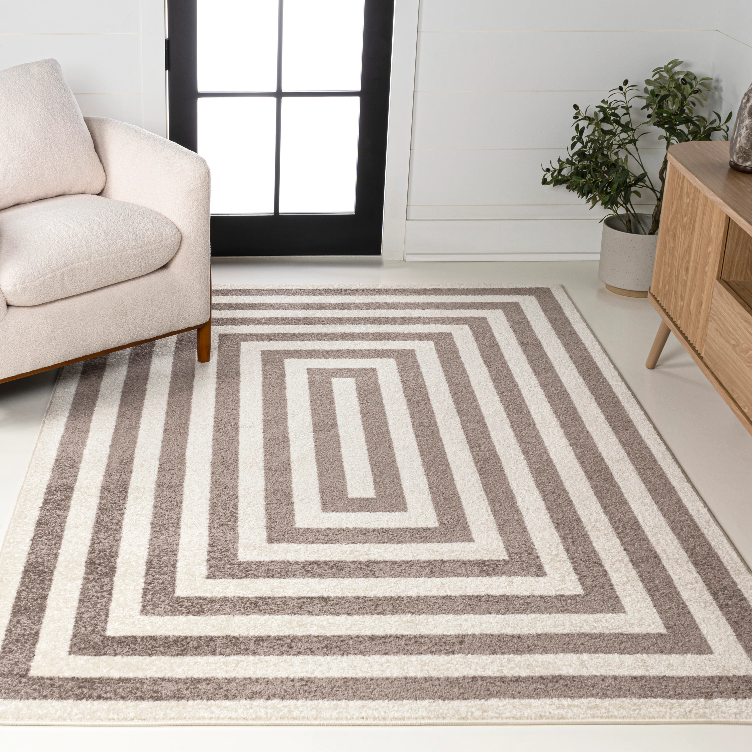 Bandol Modern Classic Mitre Stripe Area Rug - Image 29