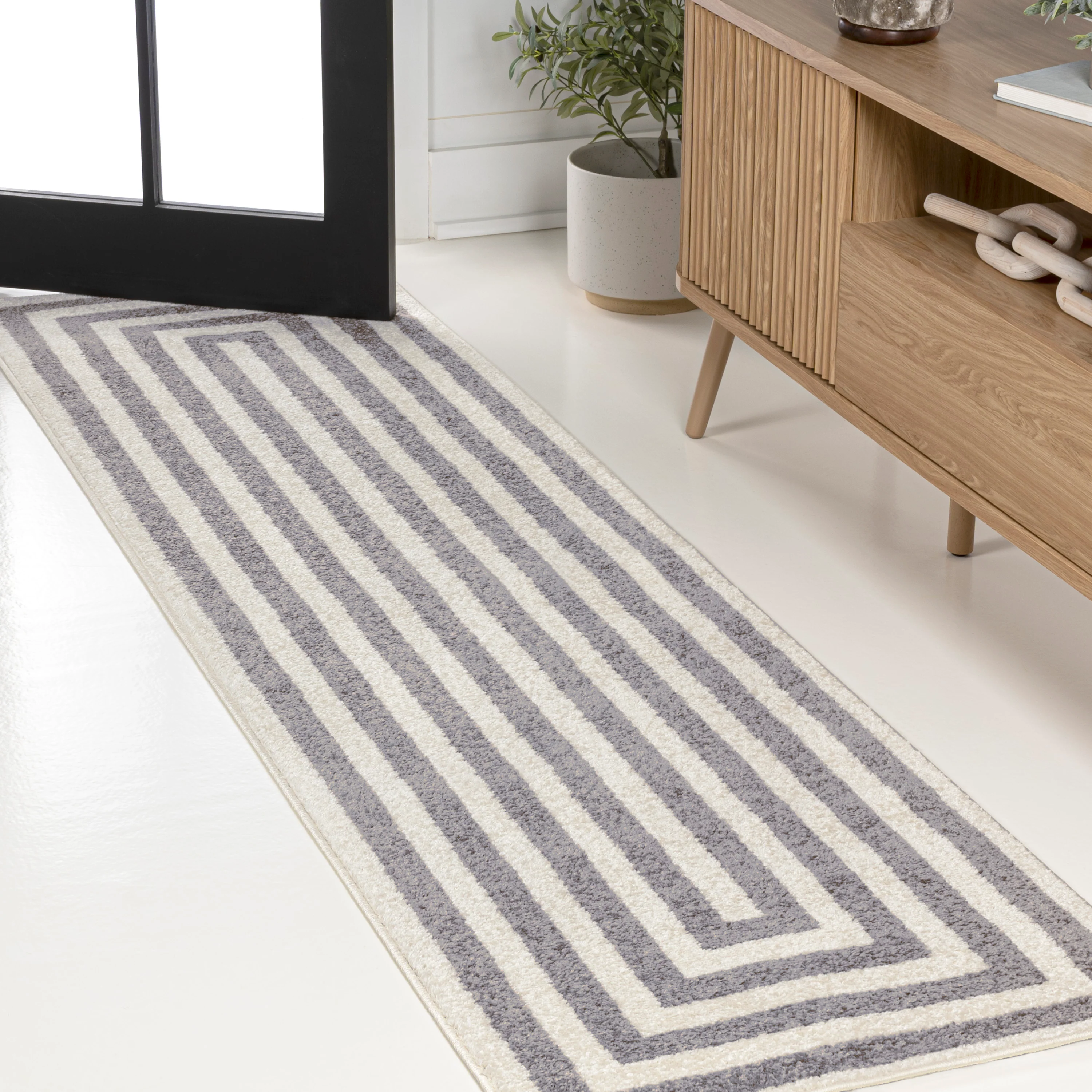 Bandol Modern Classic Mitre Stripe Area Rug - Image 34