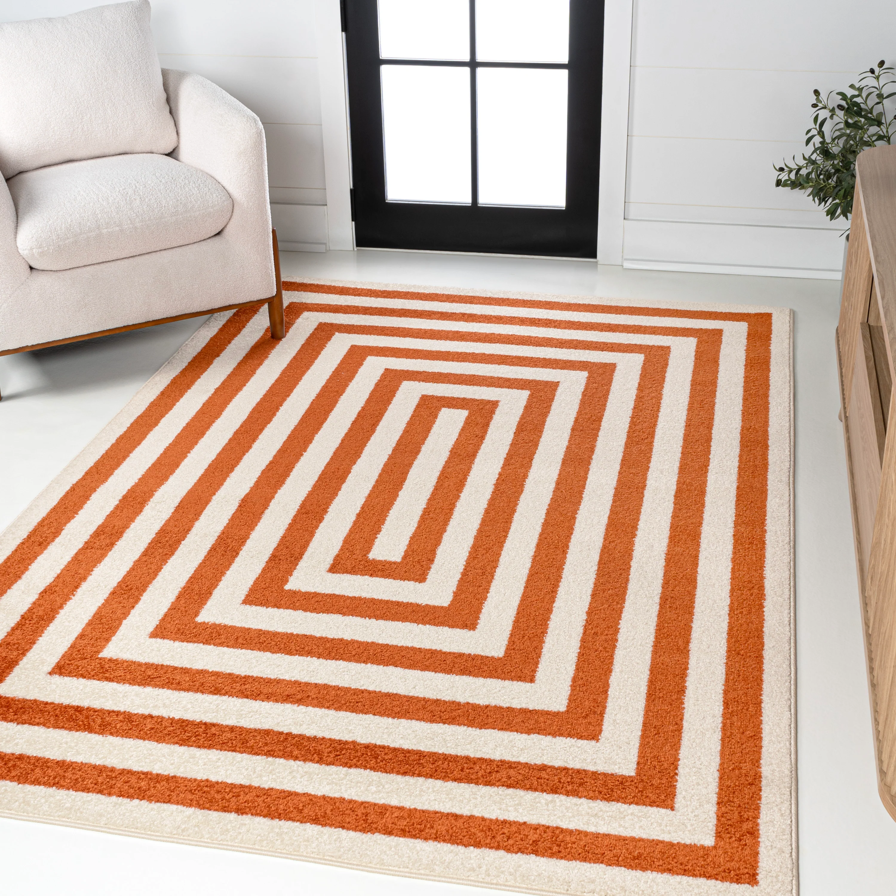 Bandol Modern Classic Mitre Stripe Area Rug - Image 46