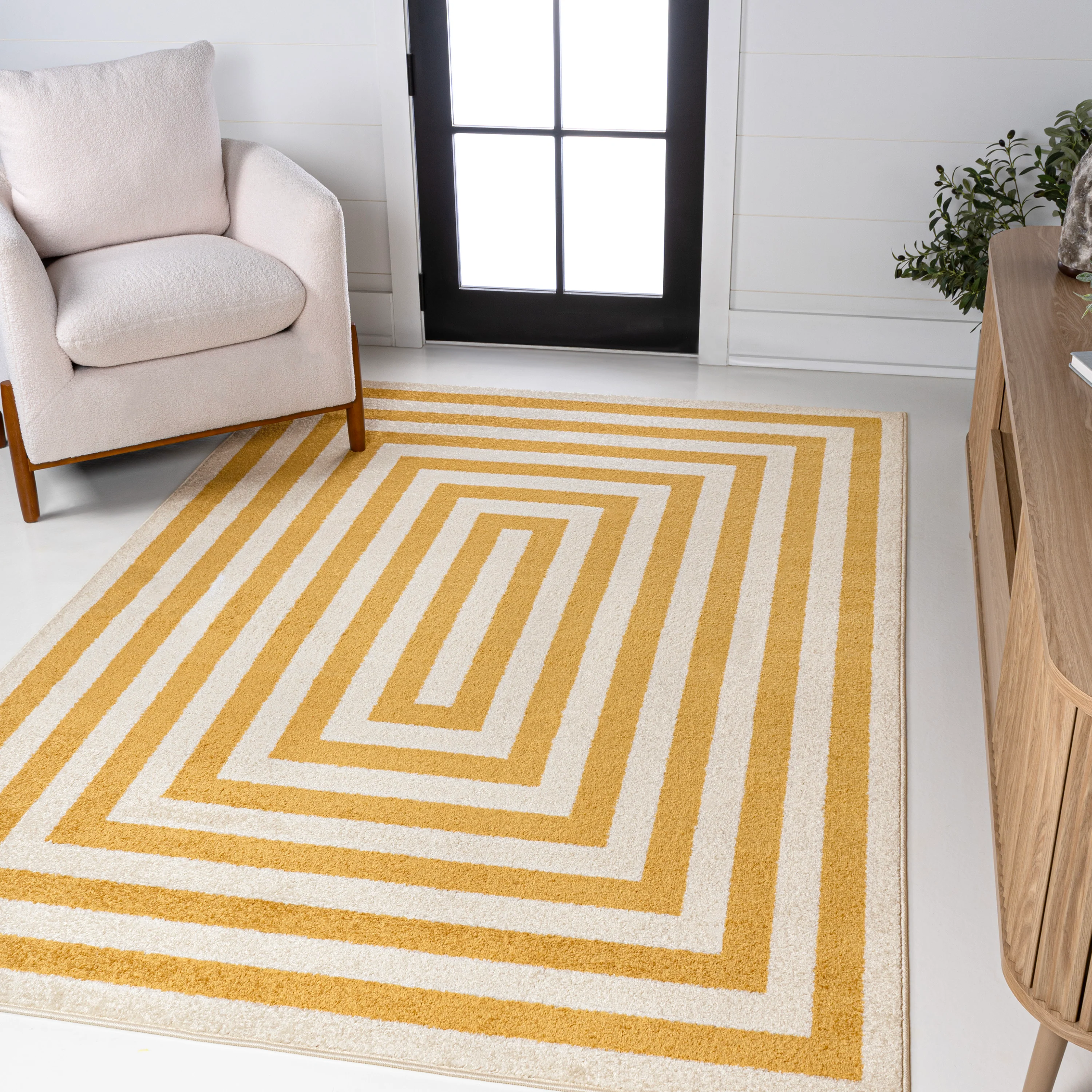 Bandol Modern Classic Mitre Stripe Area Rug - Image 53