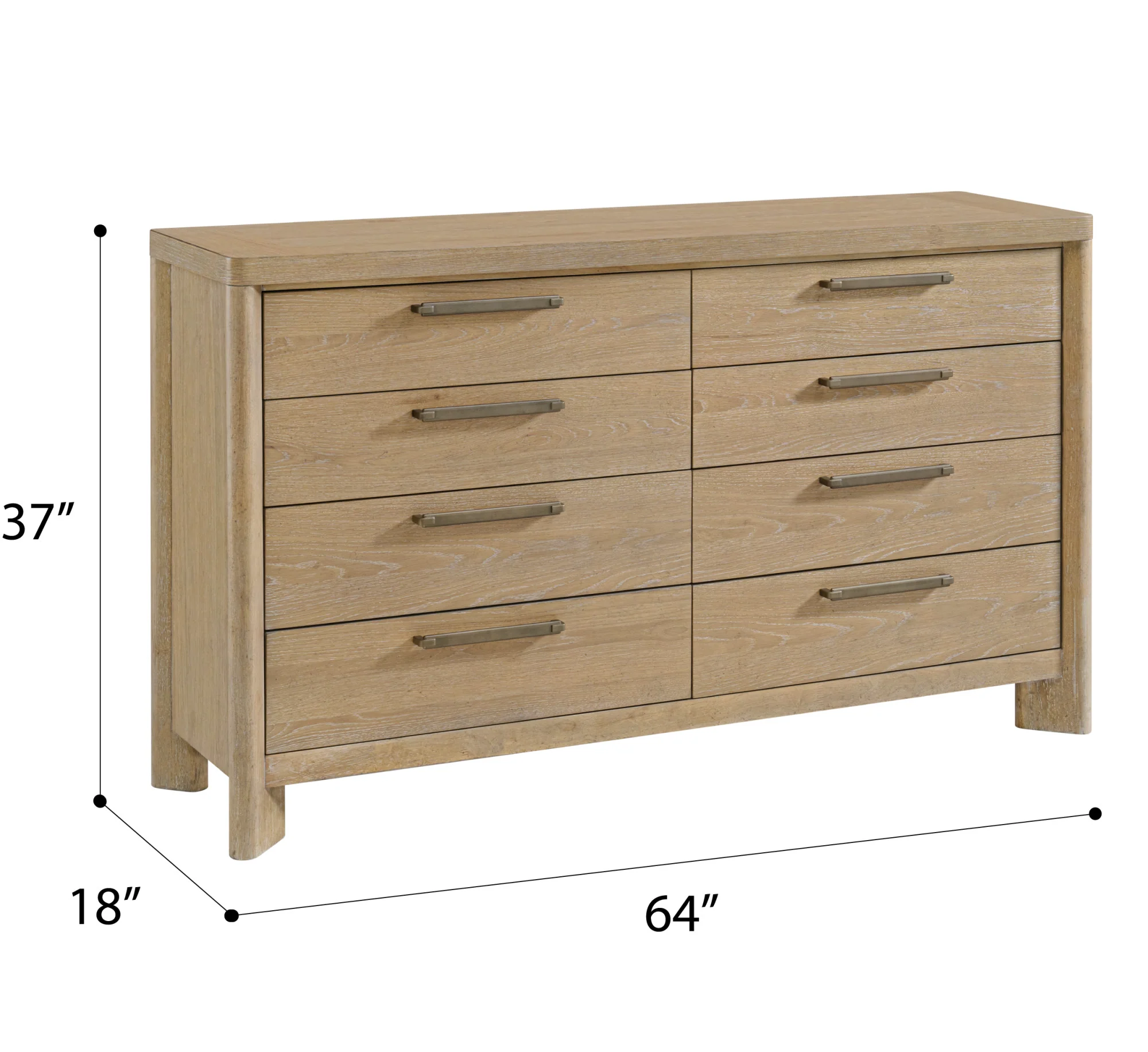 Bandolax Dresser with 8 Storage Drawers and Solid Wood Frame - Image 5