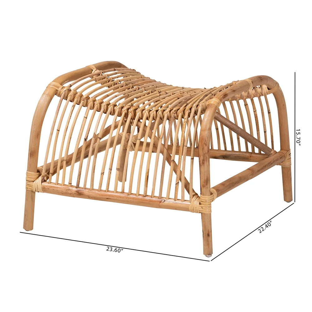 Banyan Handwoven Rattan Bench - Image 5