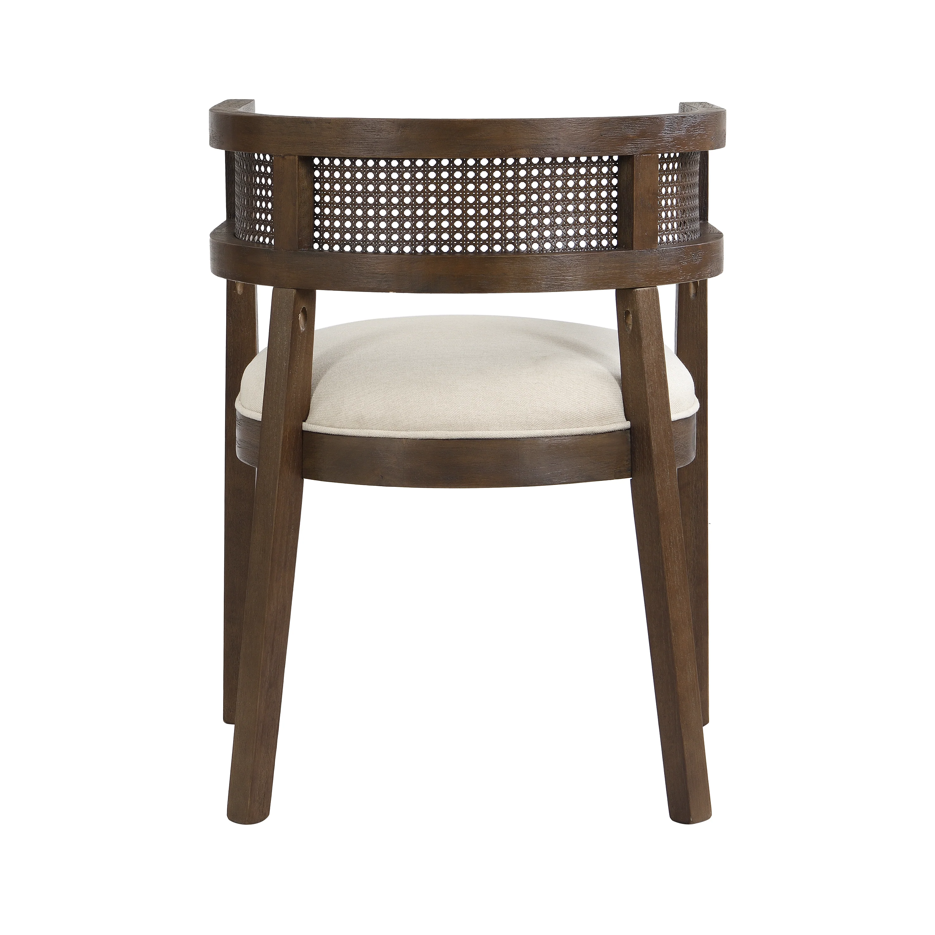 Barrel Dining Chair with Rattan Back, Set of 2 - Image 19