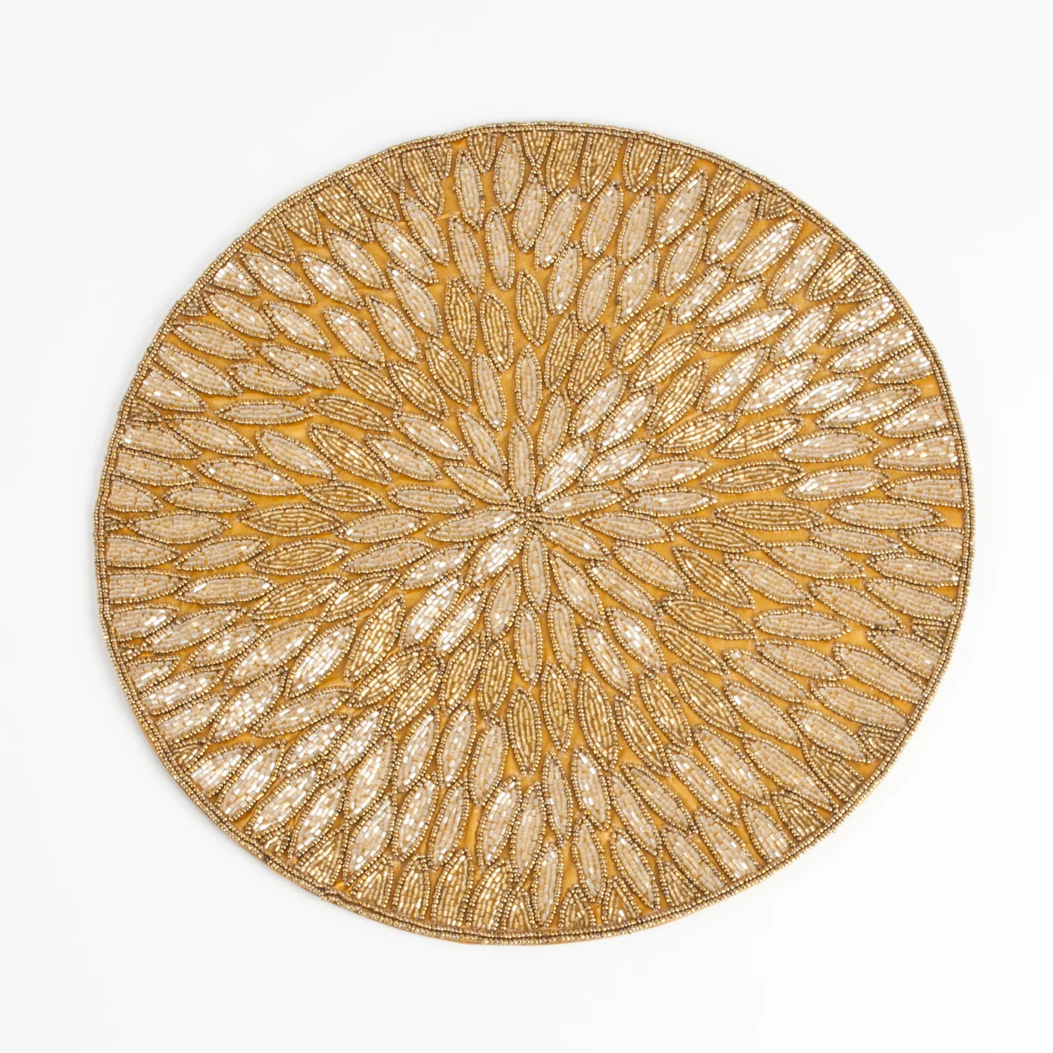 Beaded Floral Design Placemat, Set of 4