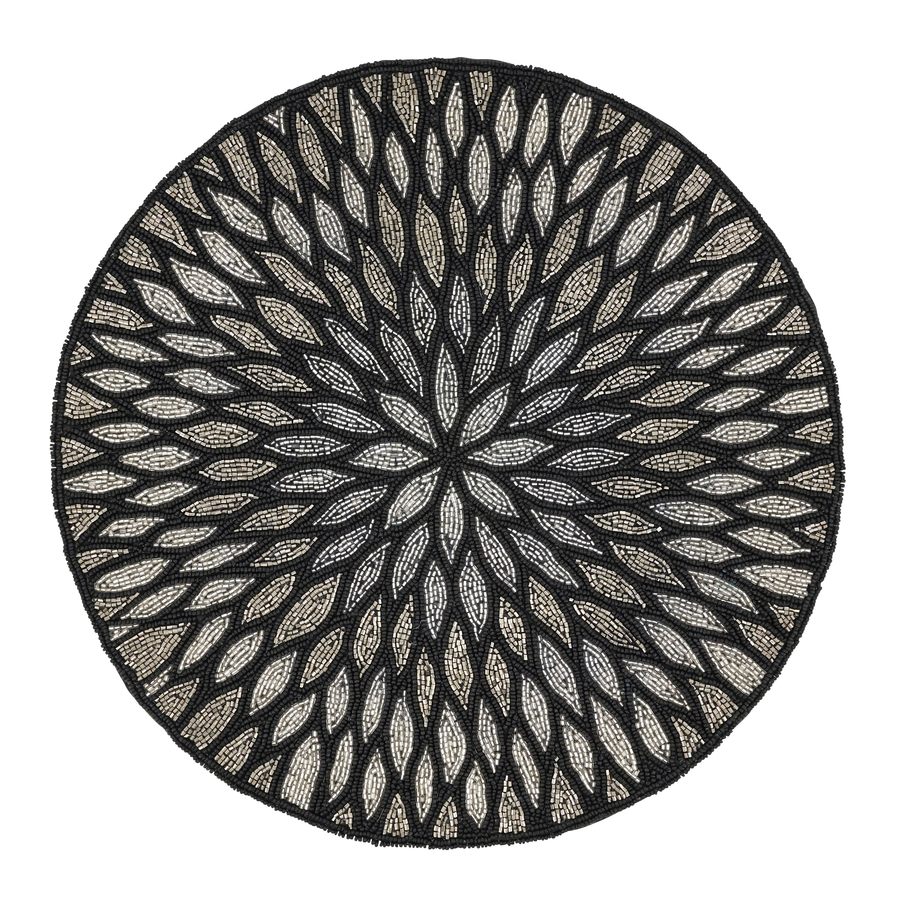 Beaded Floral Design Placemat, Set of 4 - Image 4