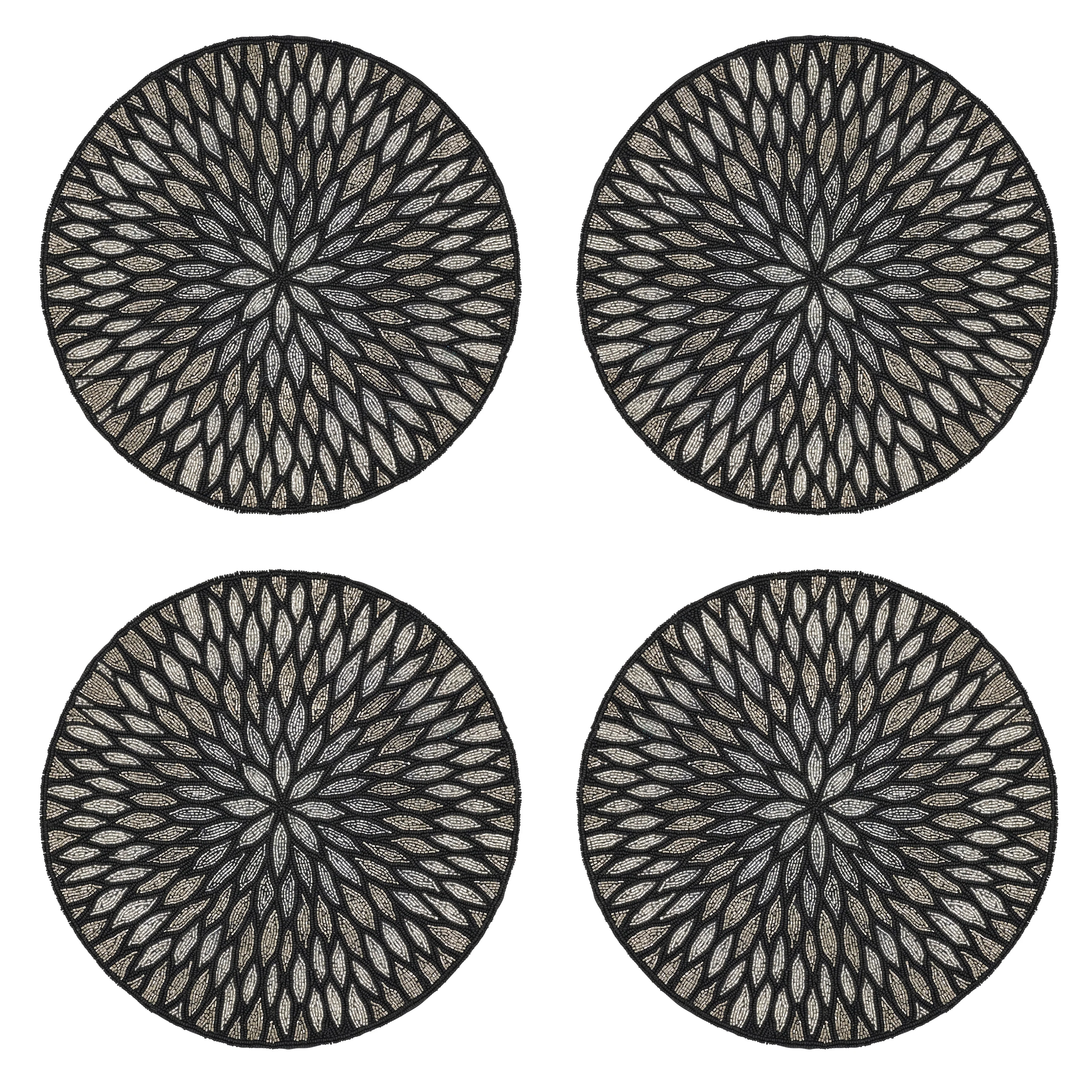 Beaded Floral Design Placemat, Set of 4 - Image 6