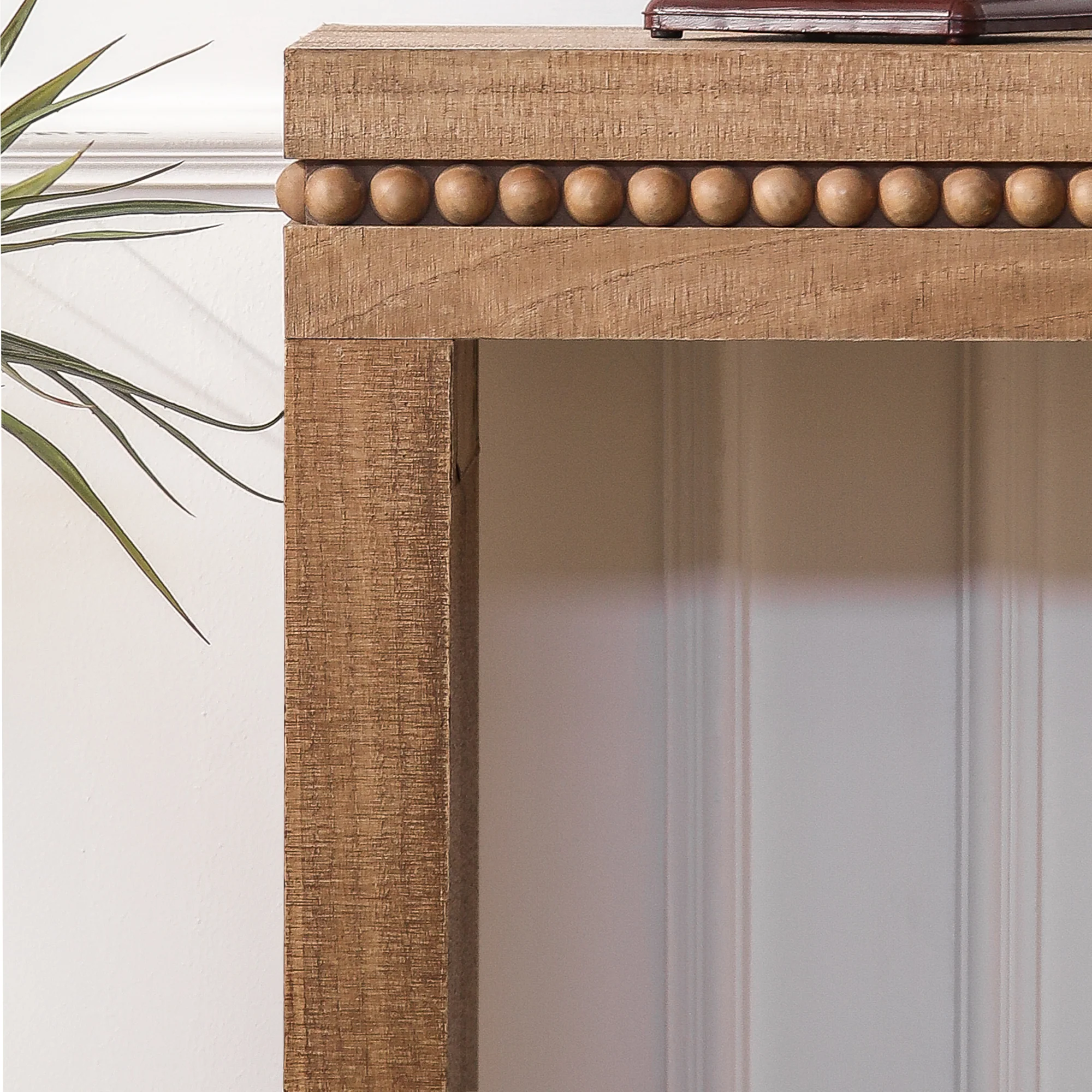 Beholden Console Table with Read Wood Beads Decoration - Image 4