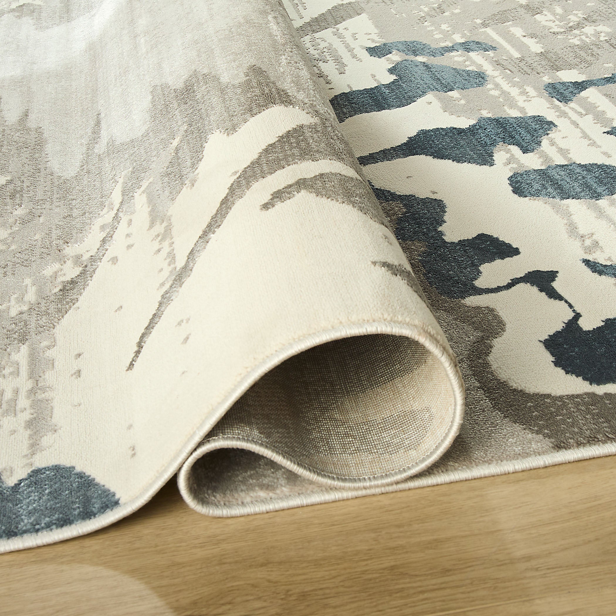 Betsi Retro Blue Sunburst Rug - Image 3