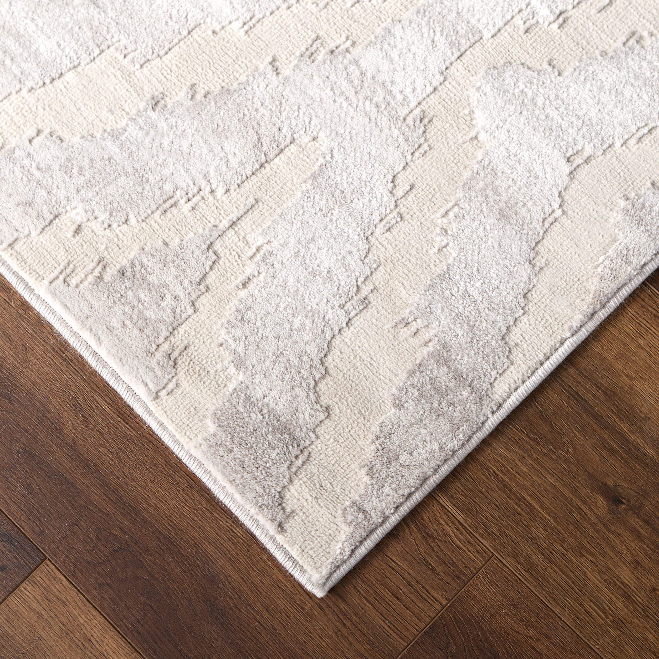 Betsi Tonal Textured Diamond Neutral Rug - Image 4