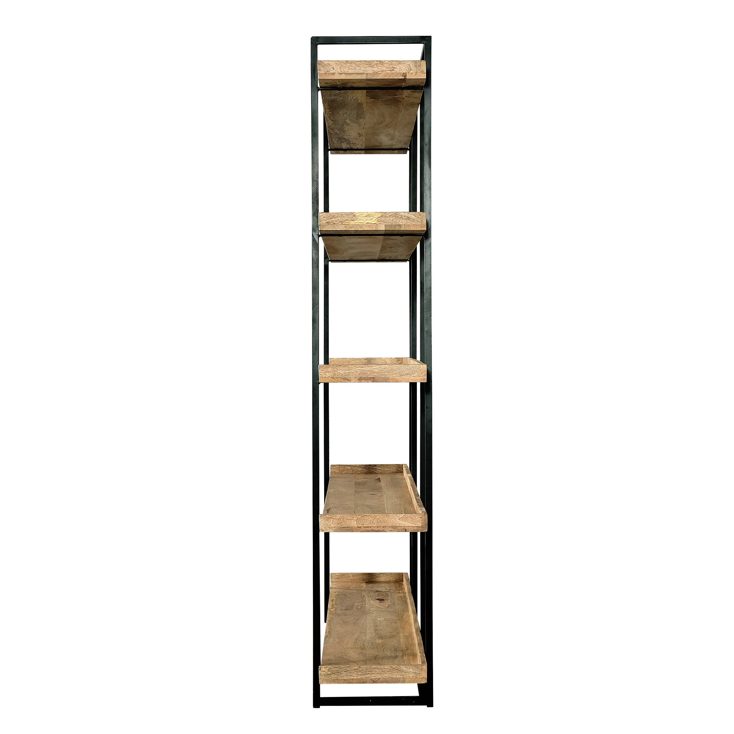 Bexley 5-Tier Wood & Metal Bookshelf - Image 5