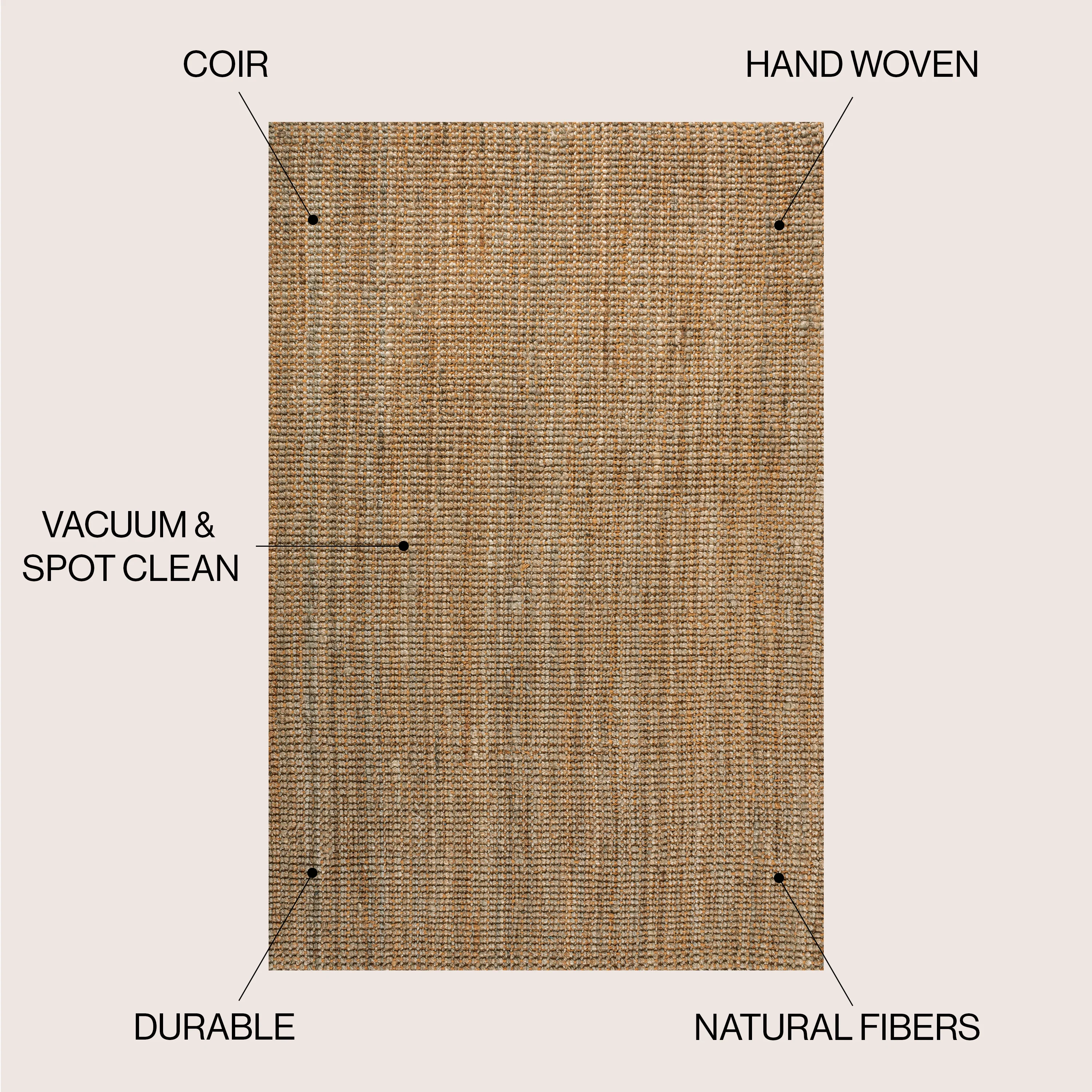 Biot Traditional Rustic Handwoven Jute Solid Area Rug - Image 4