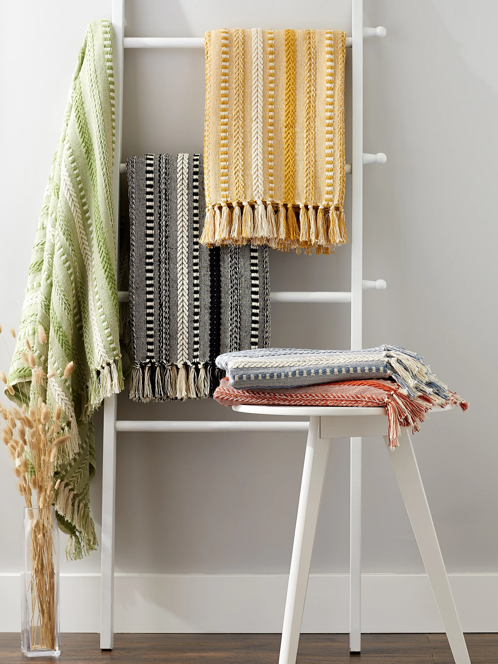 Black Braided Stripe Throw - Image 8