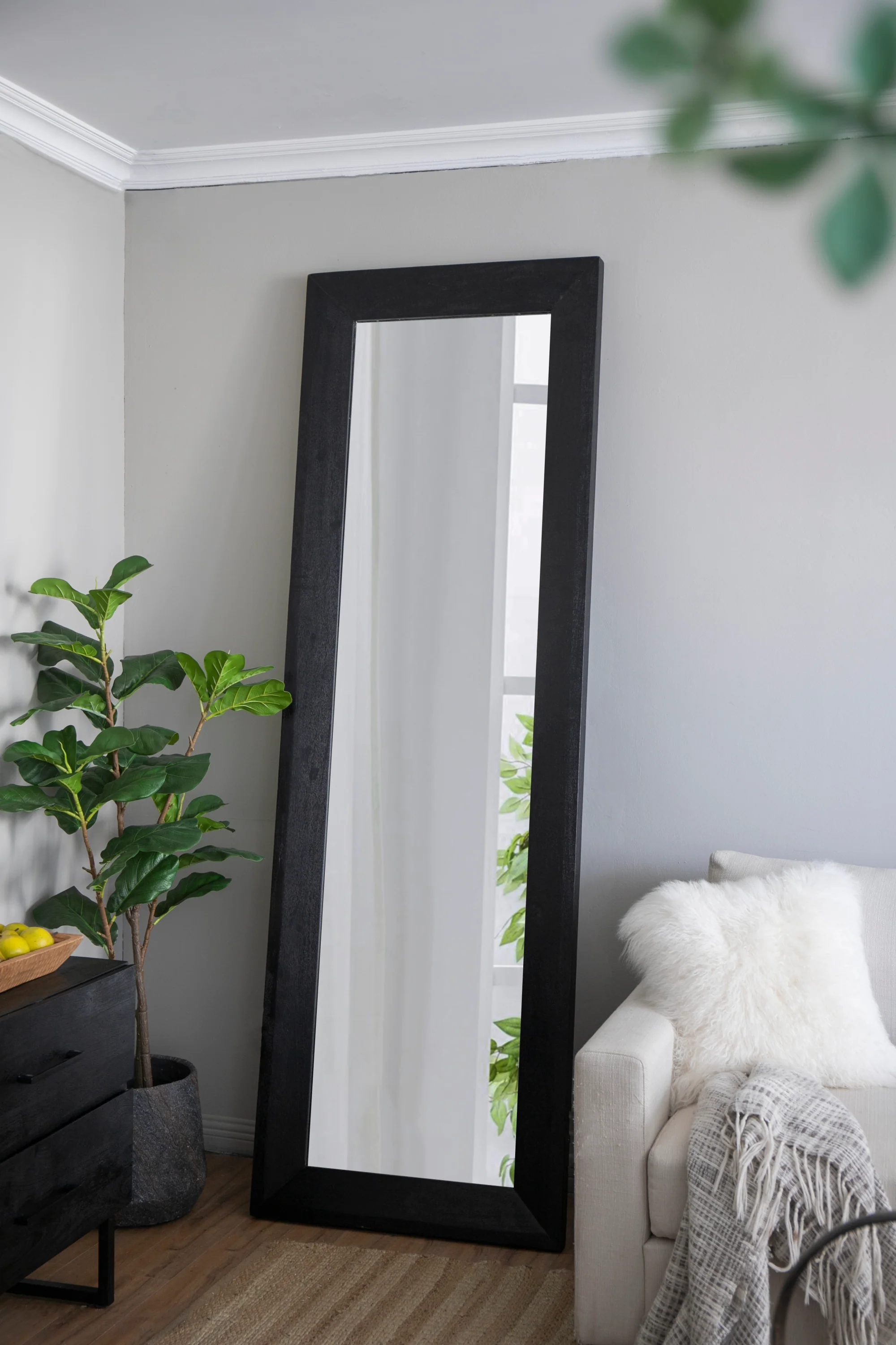 Black Full Length Floor Mirror - Image 8