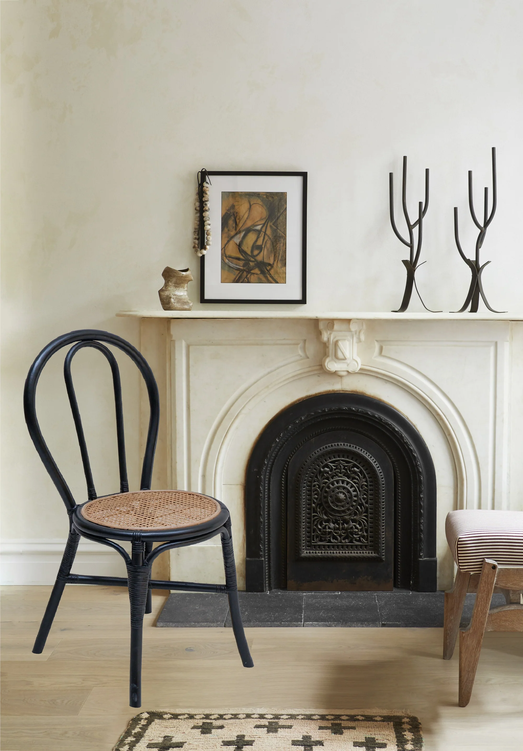 Black Rattan Dining Chair, Set of 2 - Image 8