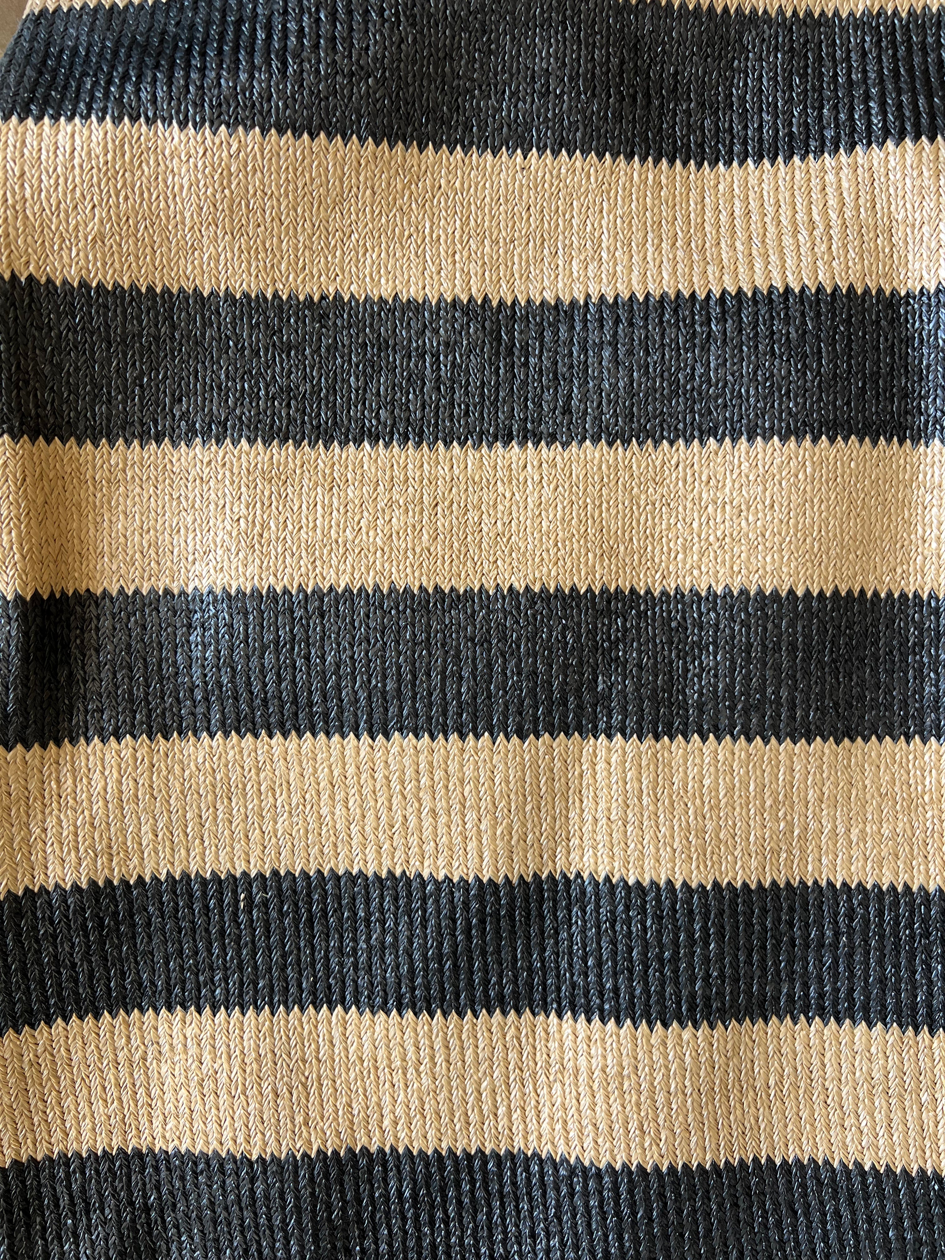 Black & Tan Stripe Outdoor Square Pillows, Set of 2 - Image 6