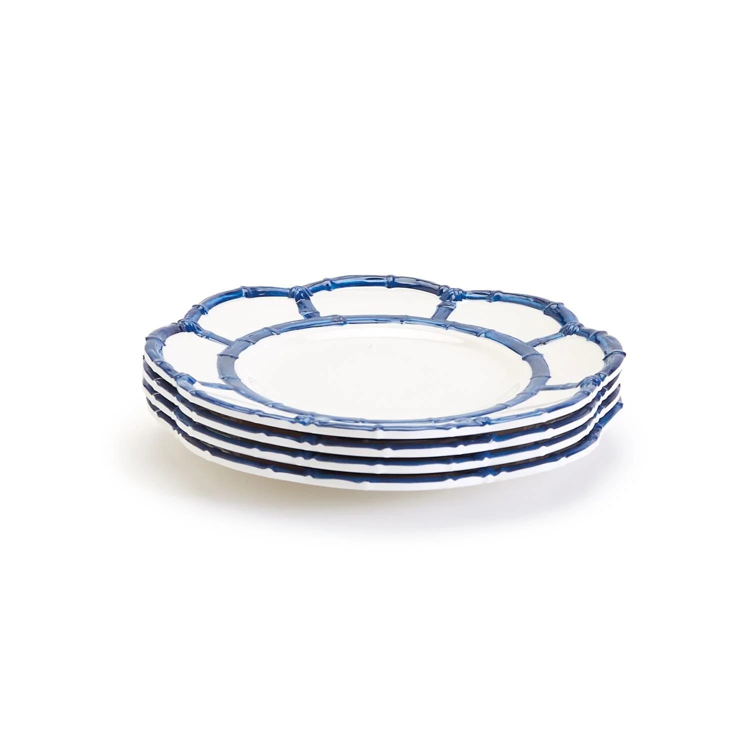 Blue Bamboo Touch Salad / Dessert Plate, Set of 4 - Image 2